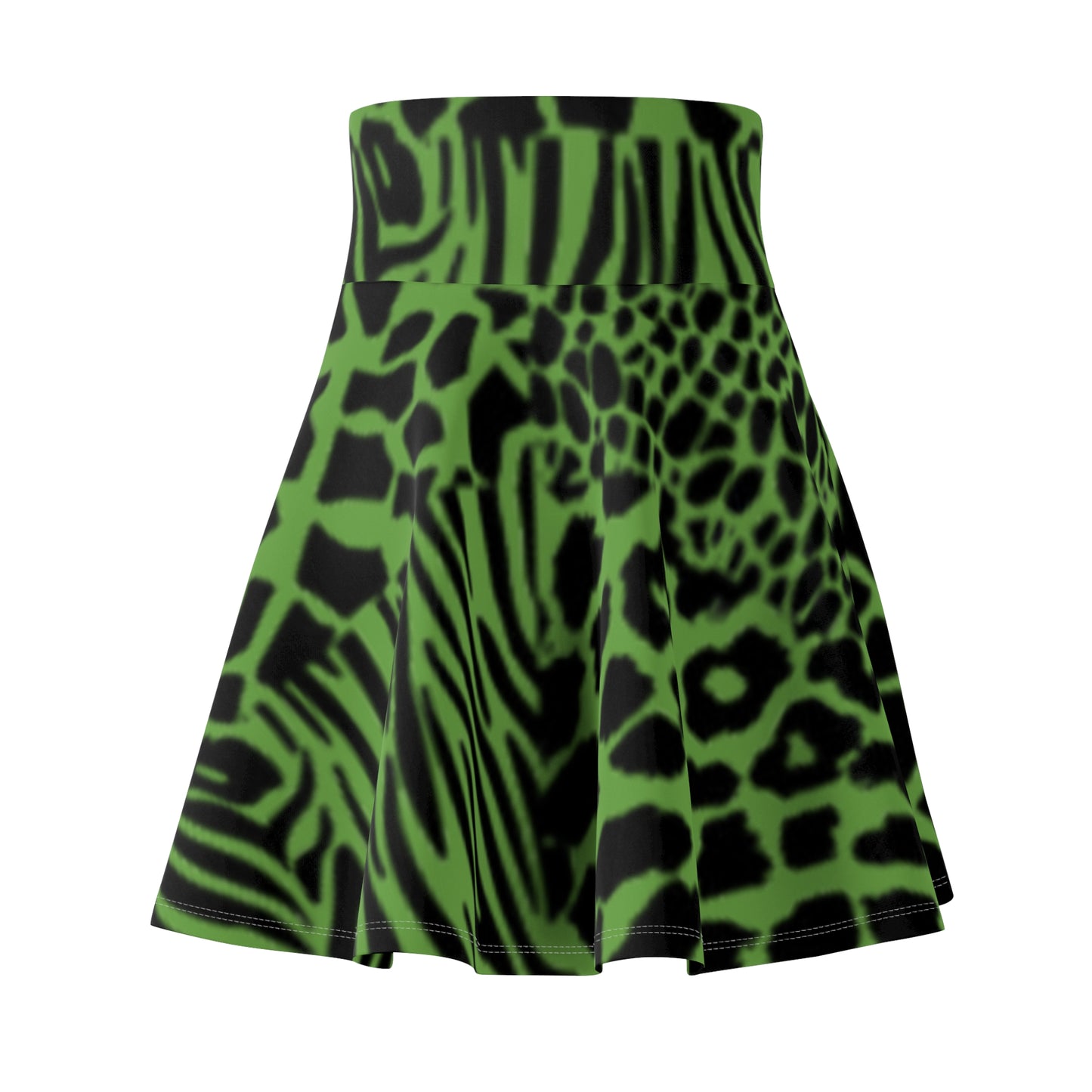 Zebra Print Women's Skater Skirt - Boho Chic Style for Spring & Summer