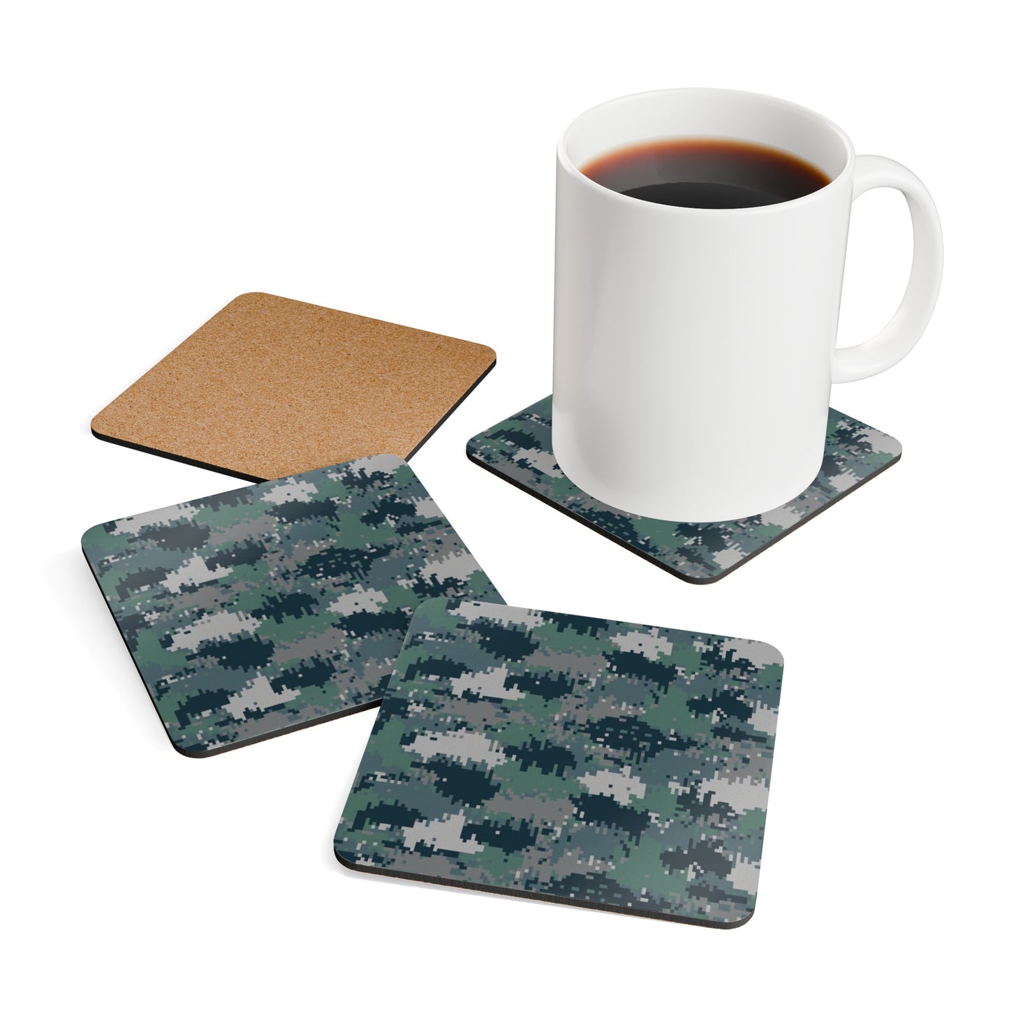 Army Corkwood Coaster Set