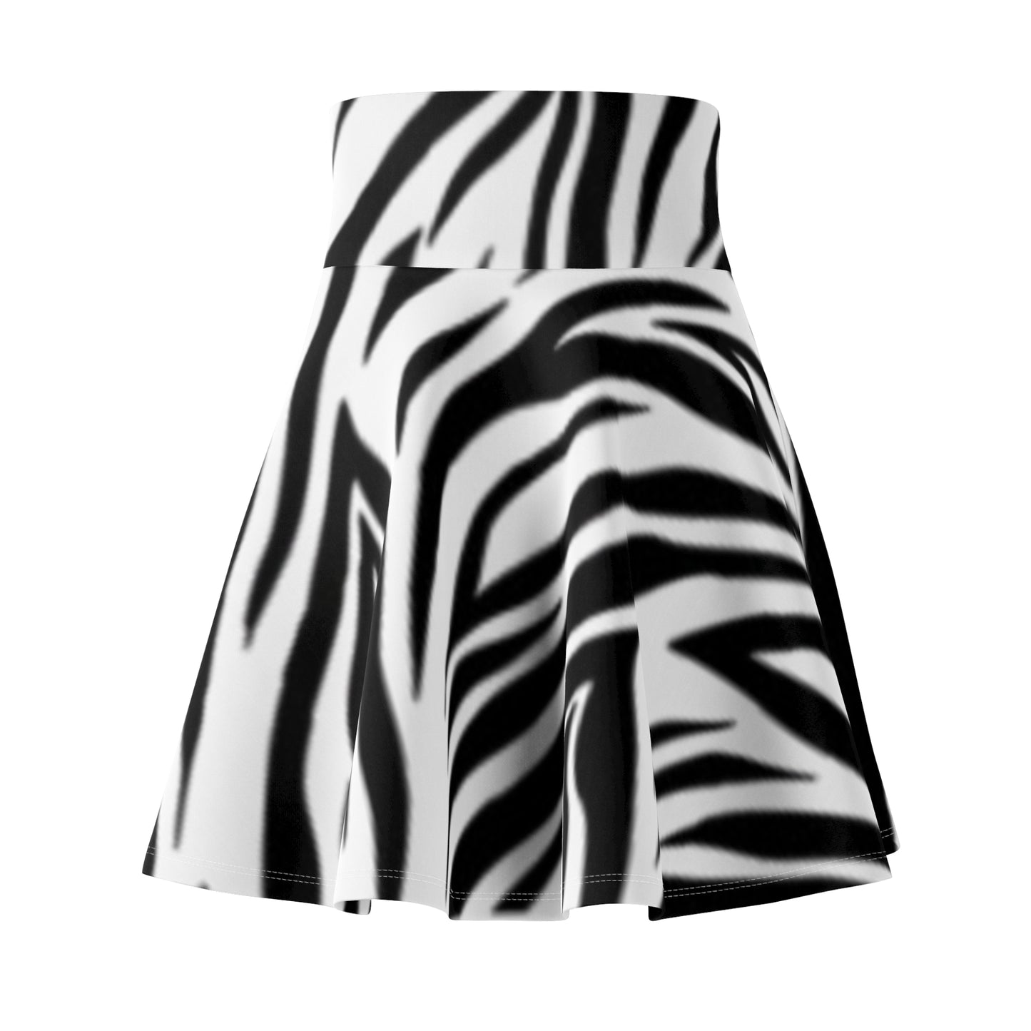 Zebra Print Women's Skater Skirt - Boho Chic Style for Spring & Summer