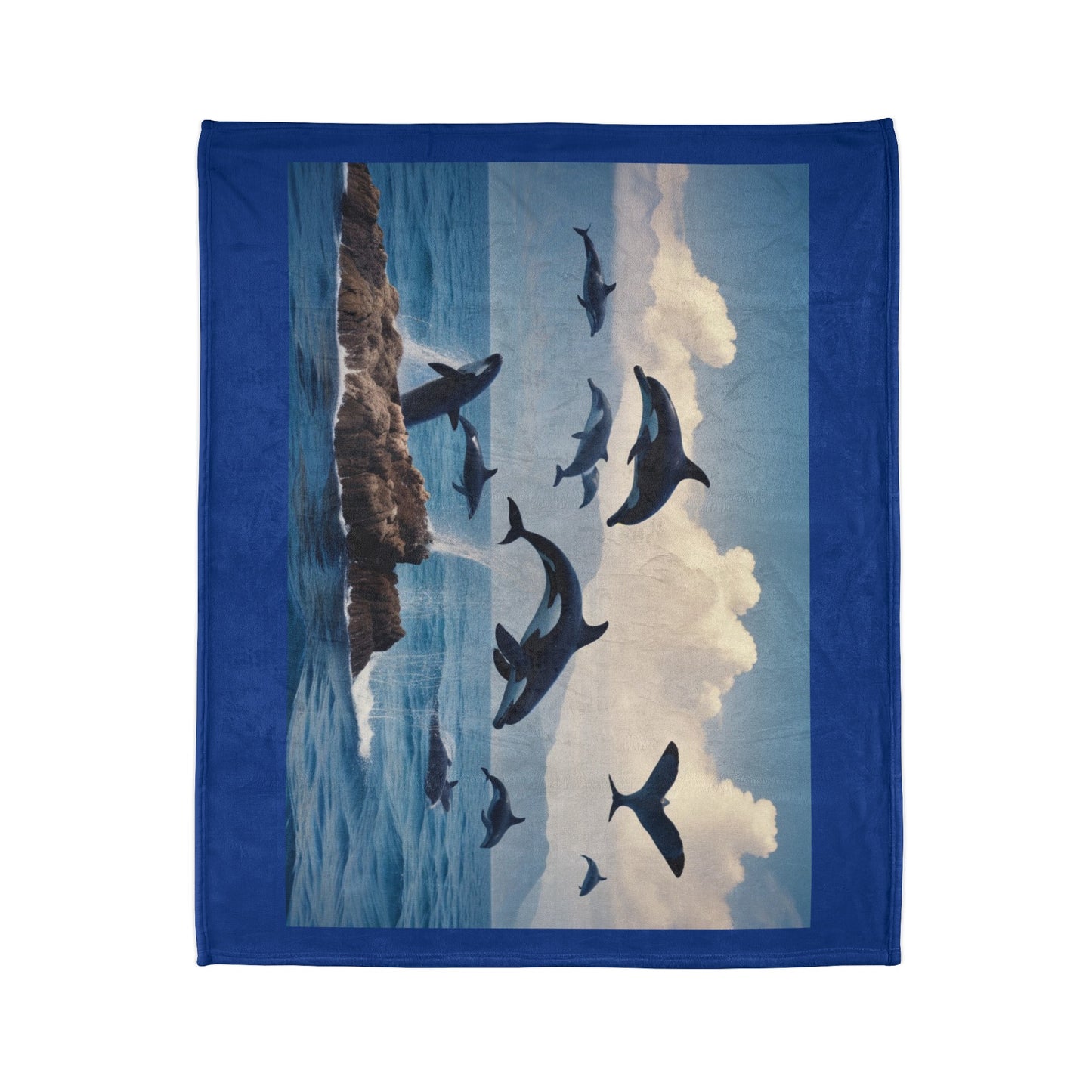 Whales Soft Polyester Blanket