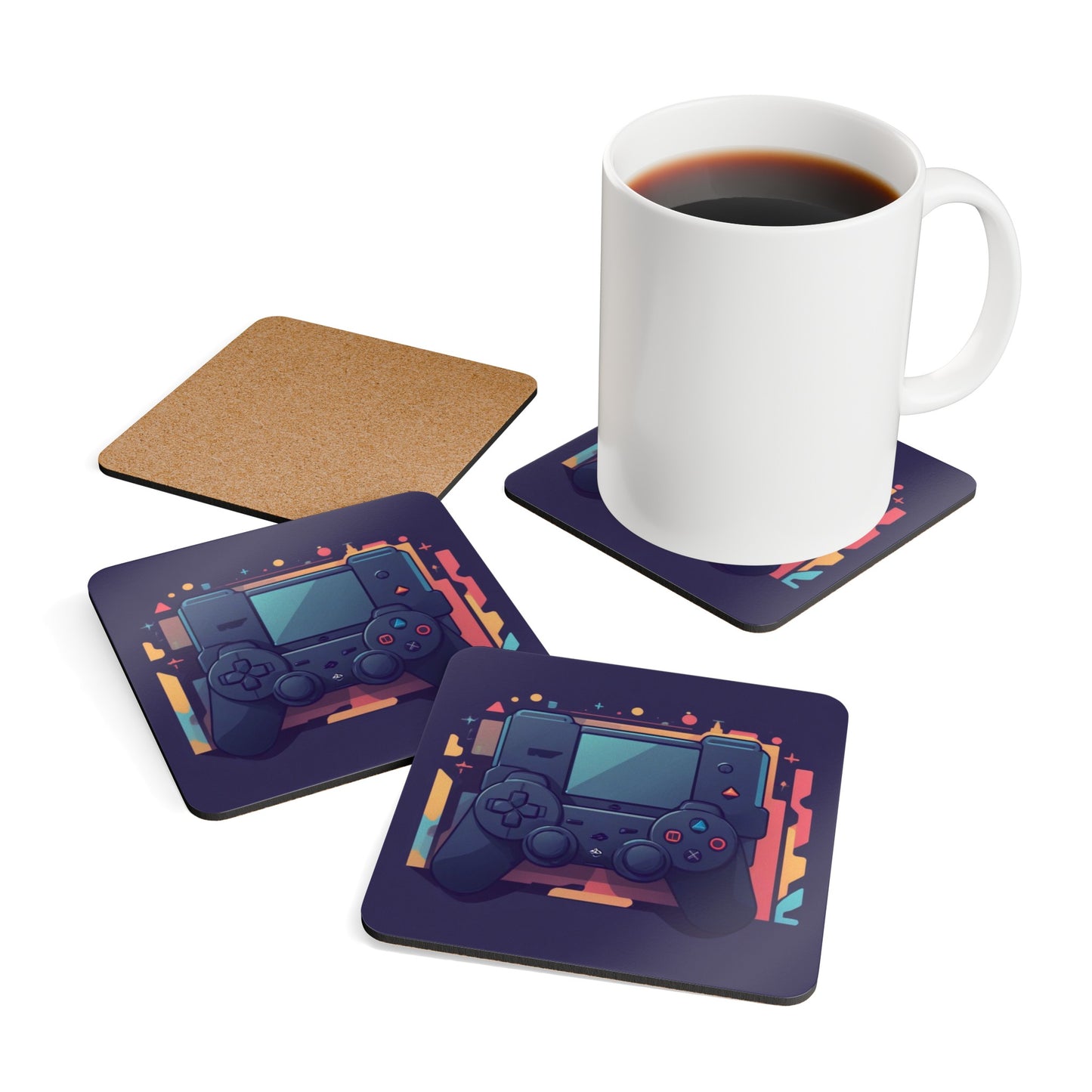 Gamer Corkwood Coaster Set