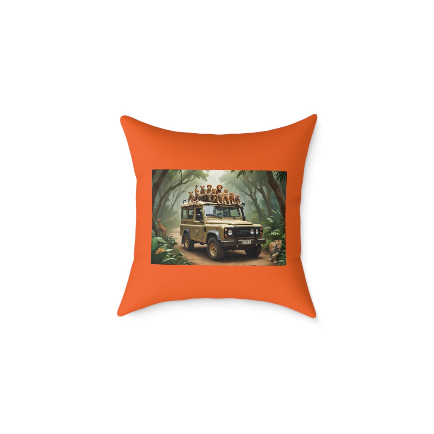 Safari Square Poly Canvas Pillow