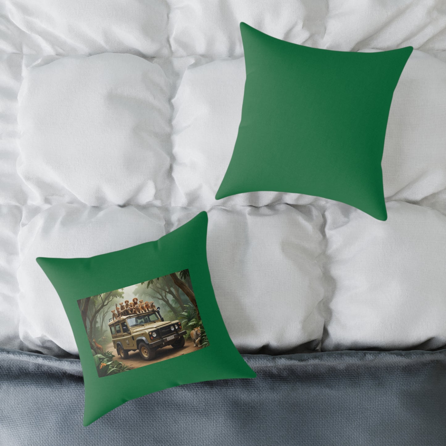 Safari Square Poly Canvas Pillow