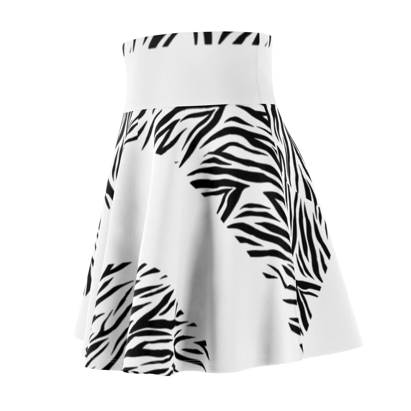 Zebra Print Women's Skater Skirt - Boho Chic Style for Spring & Summer