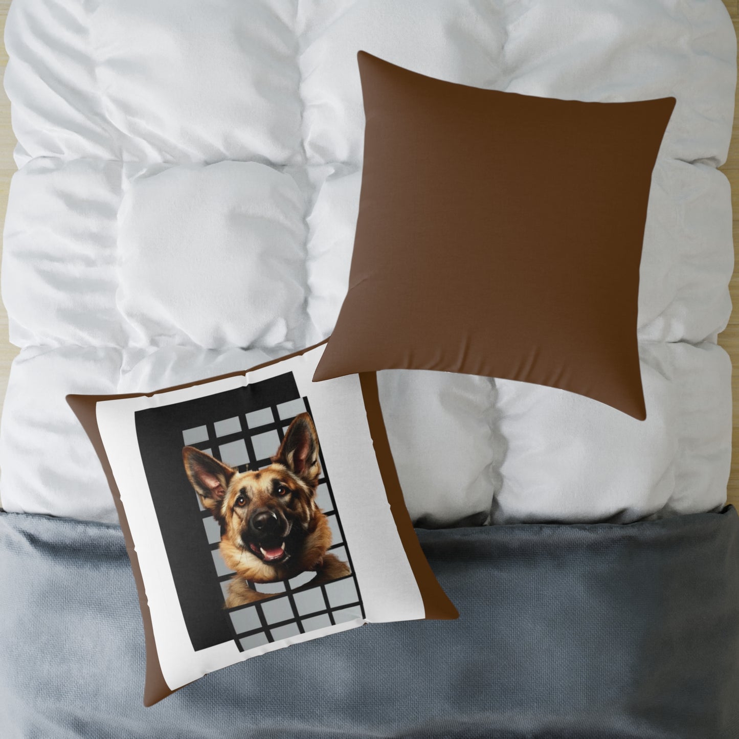 Alsation German Shephard Square Poly Canvas Pillow