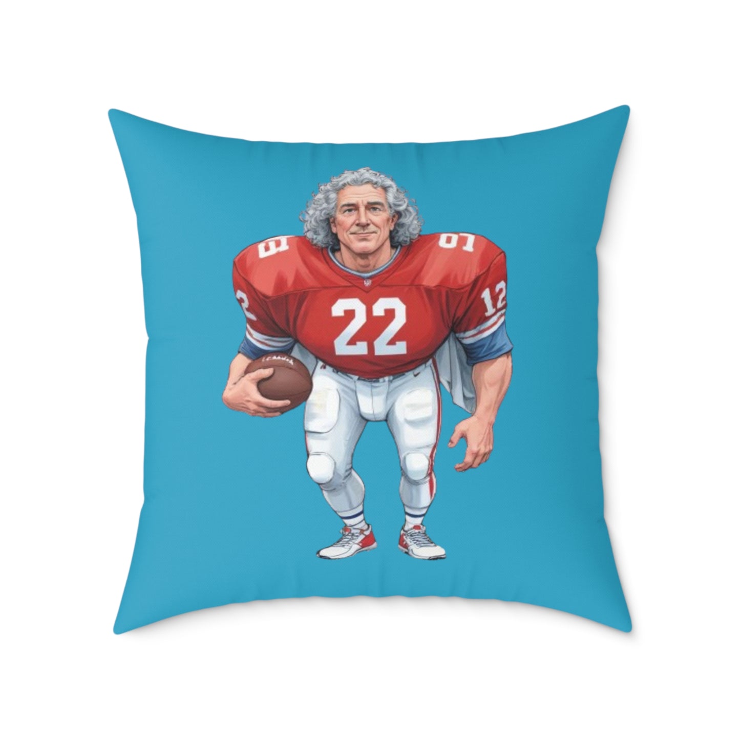 American Football Square Poly Canvas Pillow
