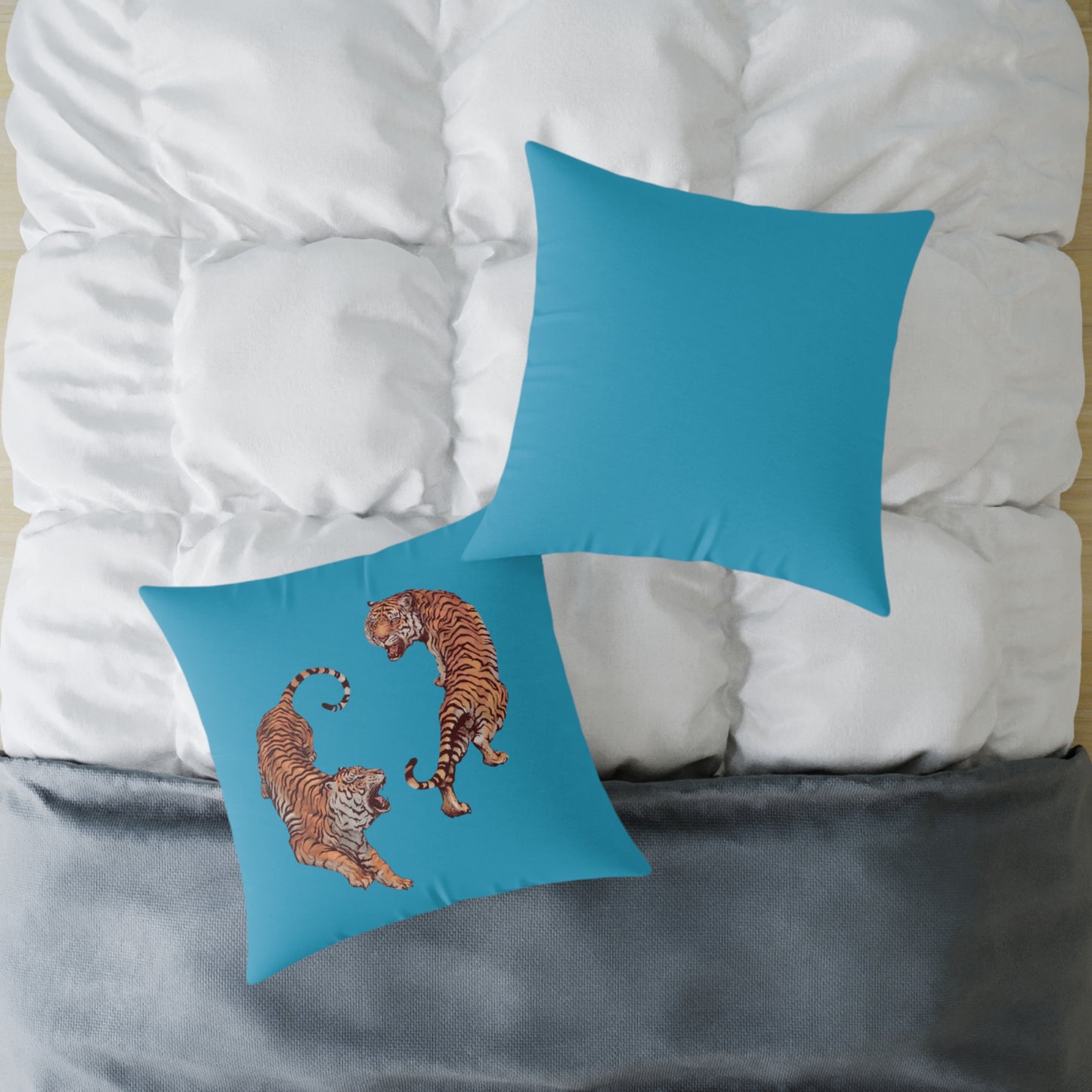 Tiger Poly Canvas Pillow
