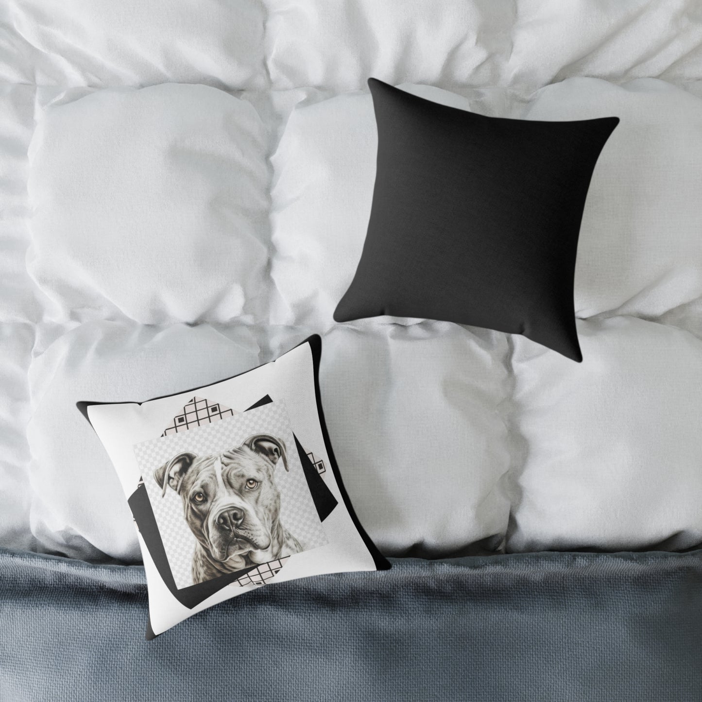 American Pitbull Square Poly Canvas Pillow