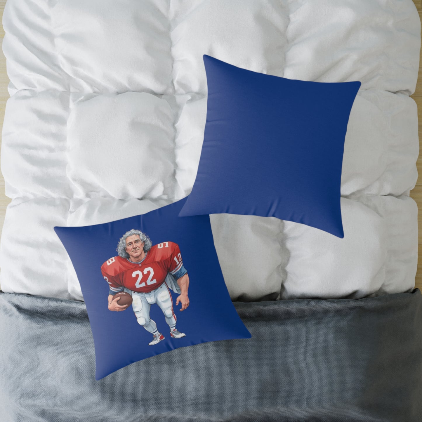 American Football Square Poly Canvas Pillow