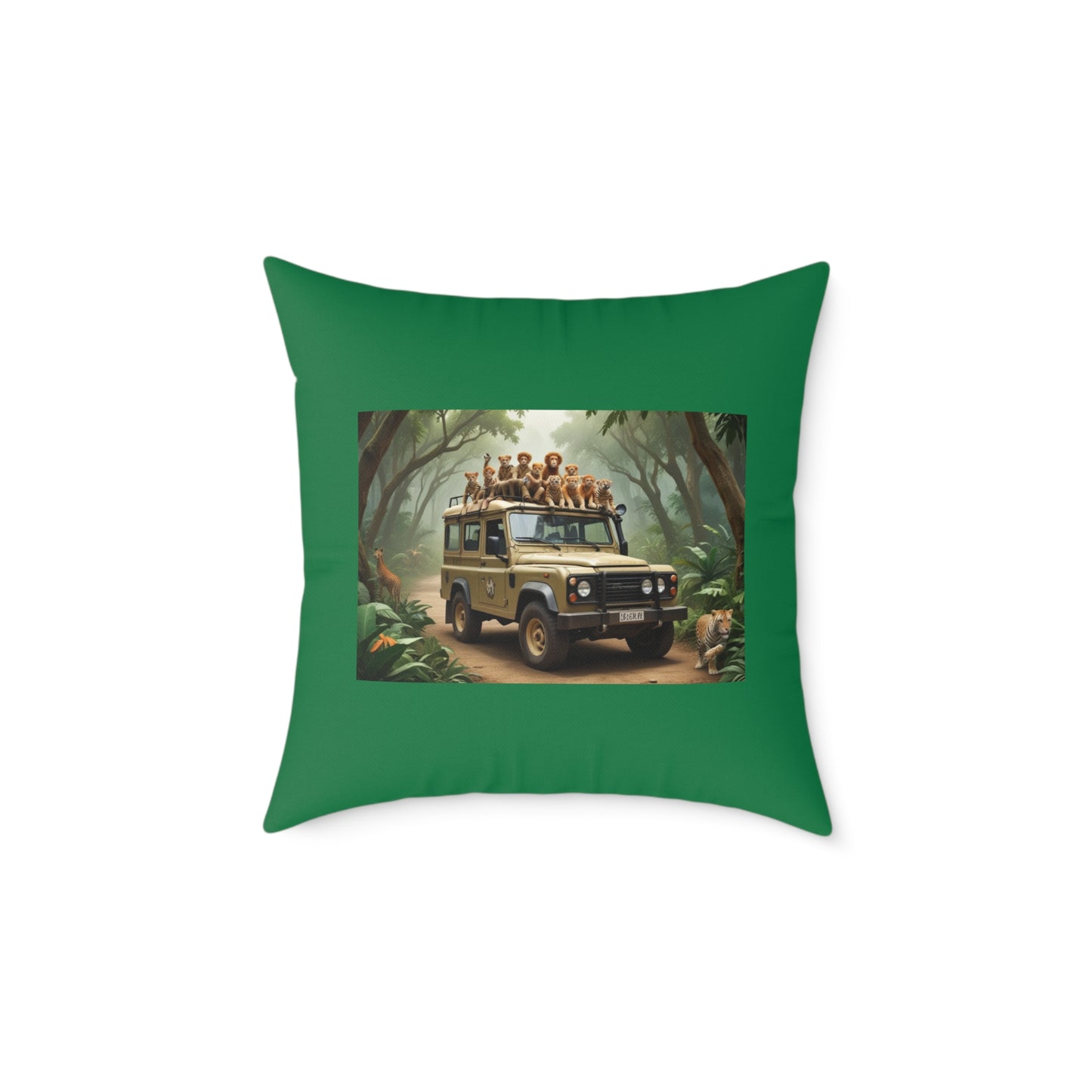 Safari Square Poly Canvas Pillow