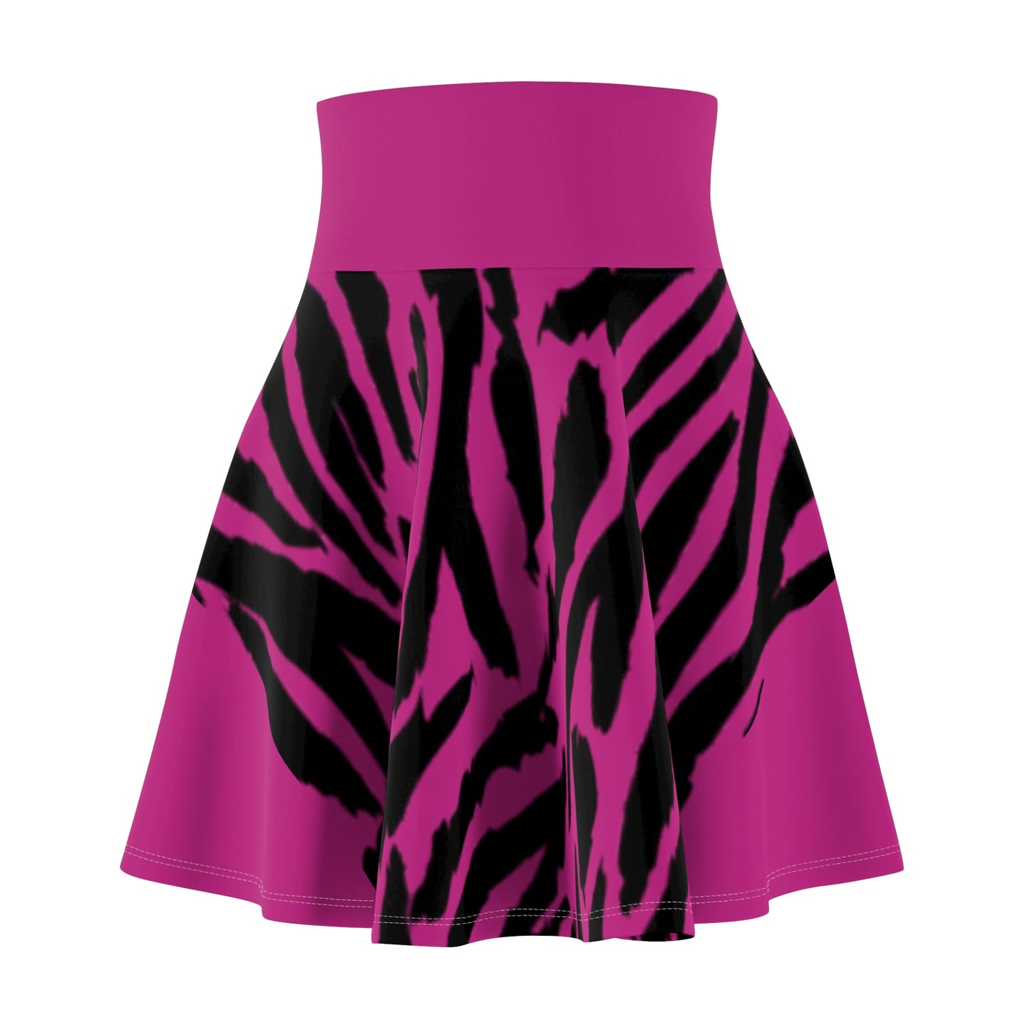 Zebra Print Women's Skater Skirt - Boho Chic Style for Spring & Summer