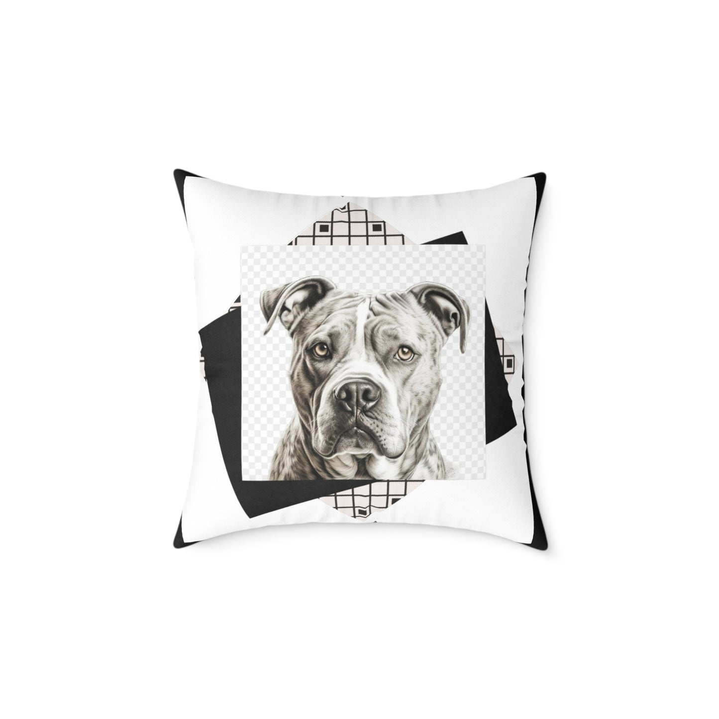 American Pitbull Square Poly Canvas Pillow