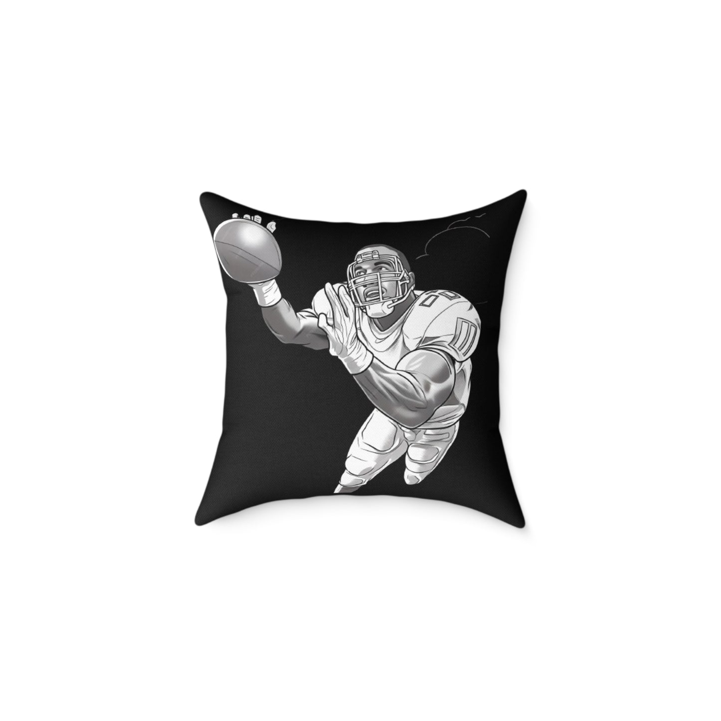 American Football Square Poly Canvas Pillow