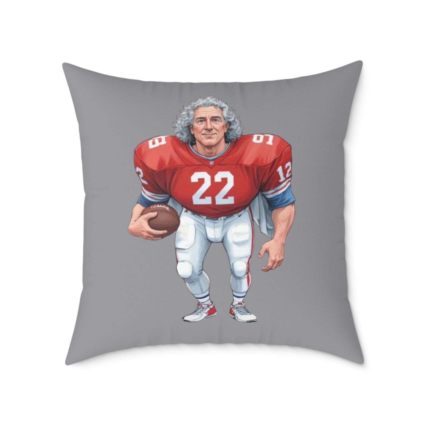 American Football Square Poly Canvas Pillow