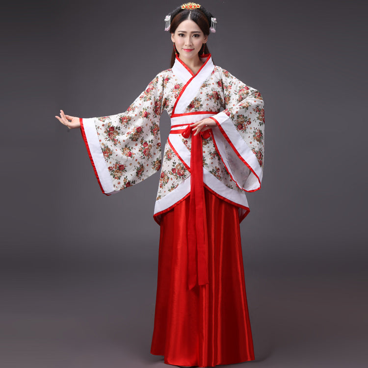 Hanfu National Costume Female Ancient Costume Quyuan Performance Costume