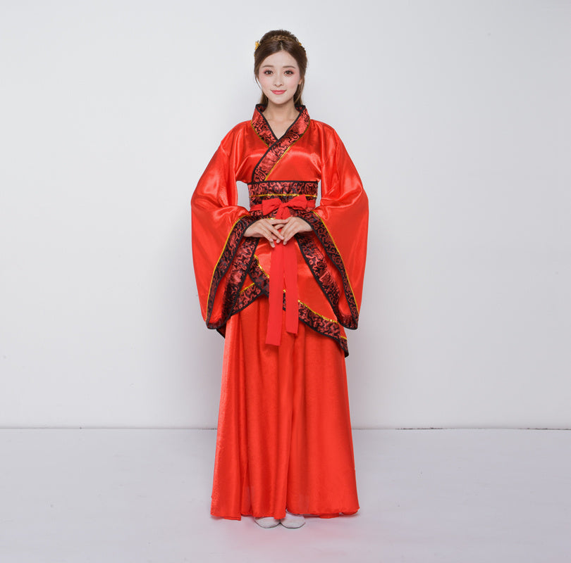 Hanfu National Costume Female Ancient Costume Quyuan Performance Costume