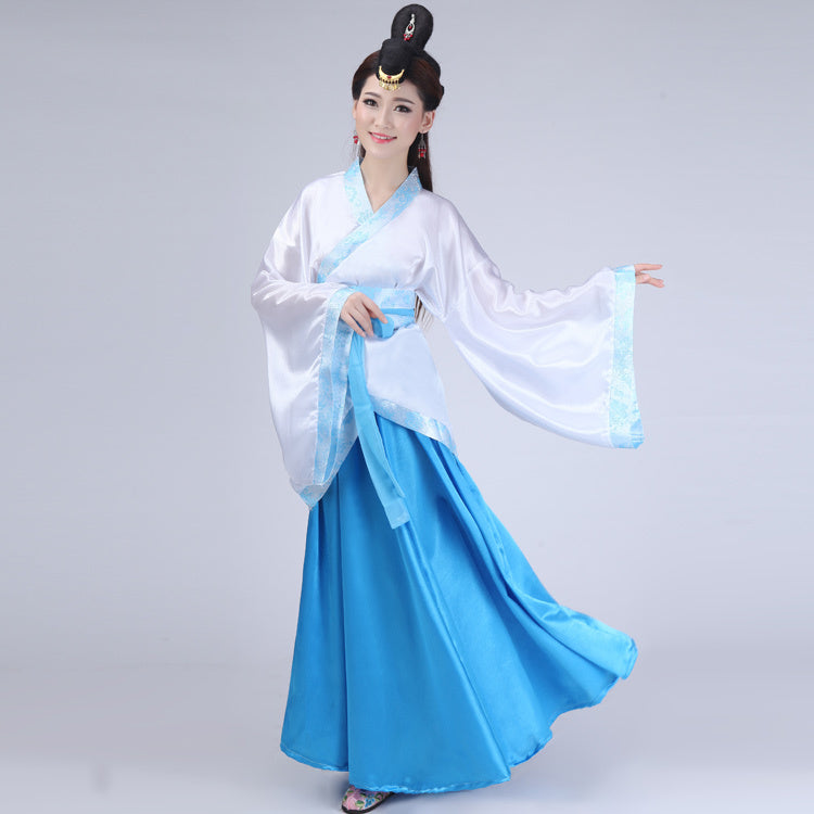 Hanfu National Costume Female Ancient Costume Quyuan Performance Costume