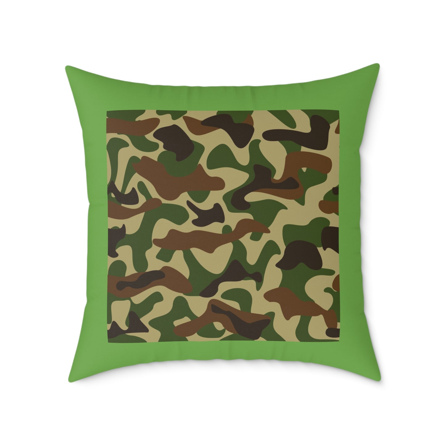 Army Square Poly Canvas Pillow