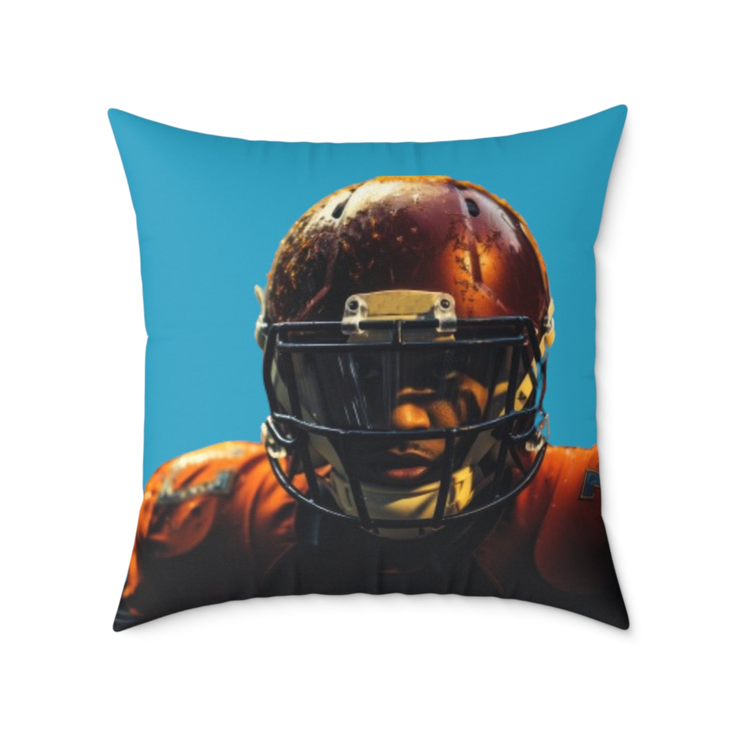 American Football Square Poly Canvas Pillow