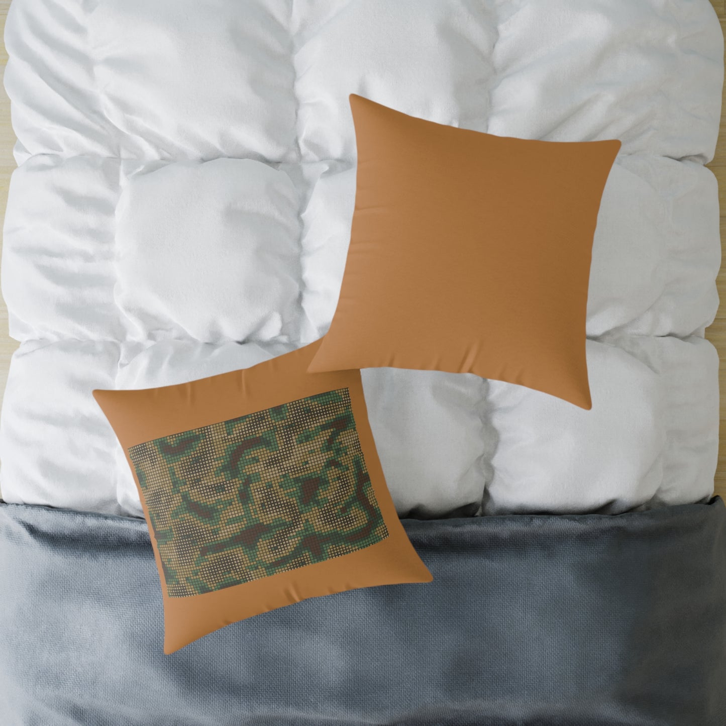 Army Square Poly Canvas Pillow