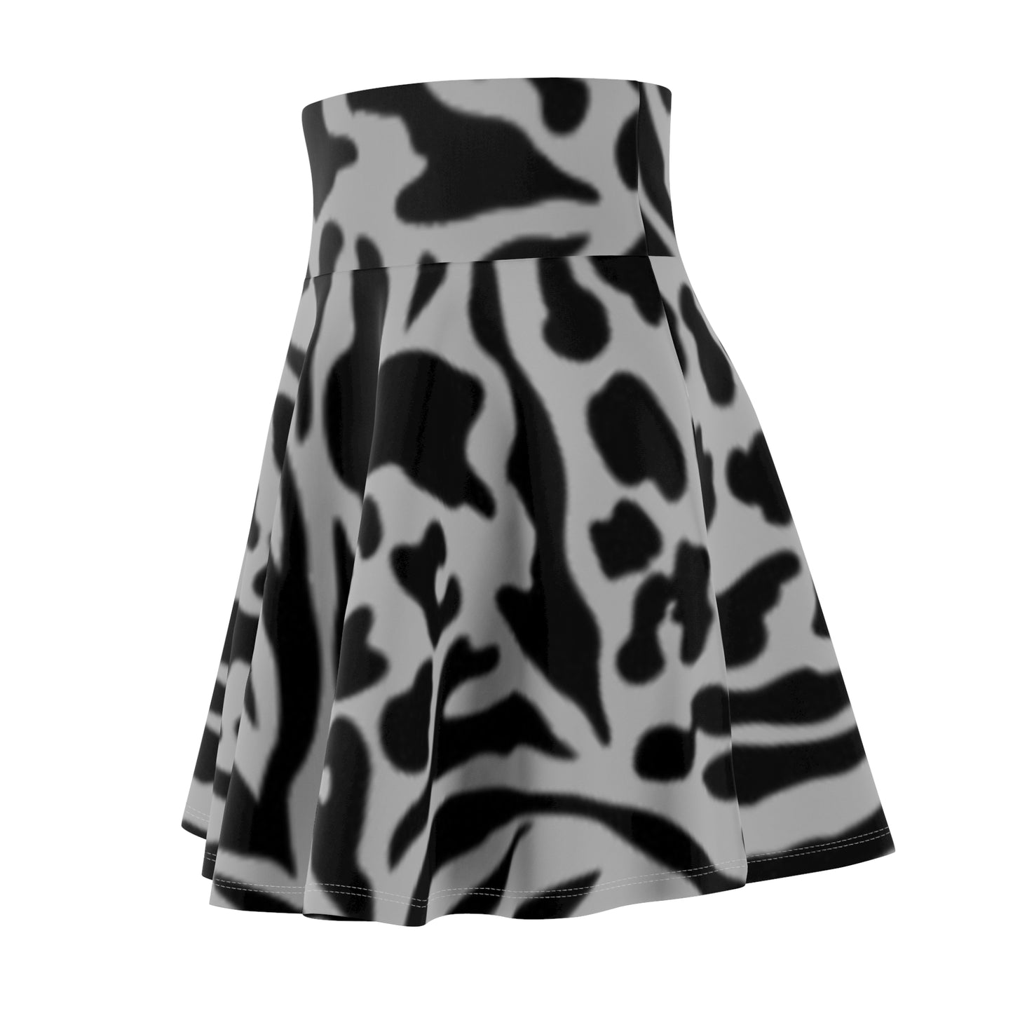 Zebra Print Women's Skater Skirt - Boho Chic Style for Spring & Summer