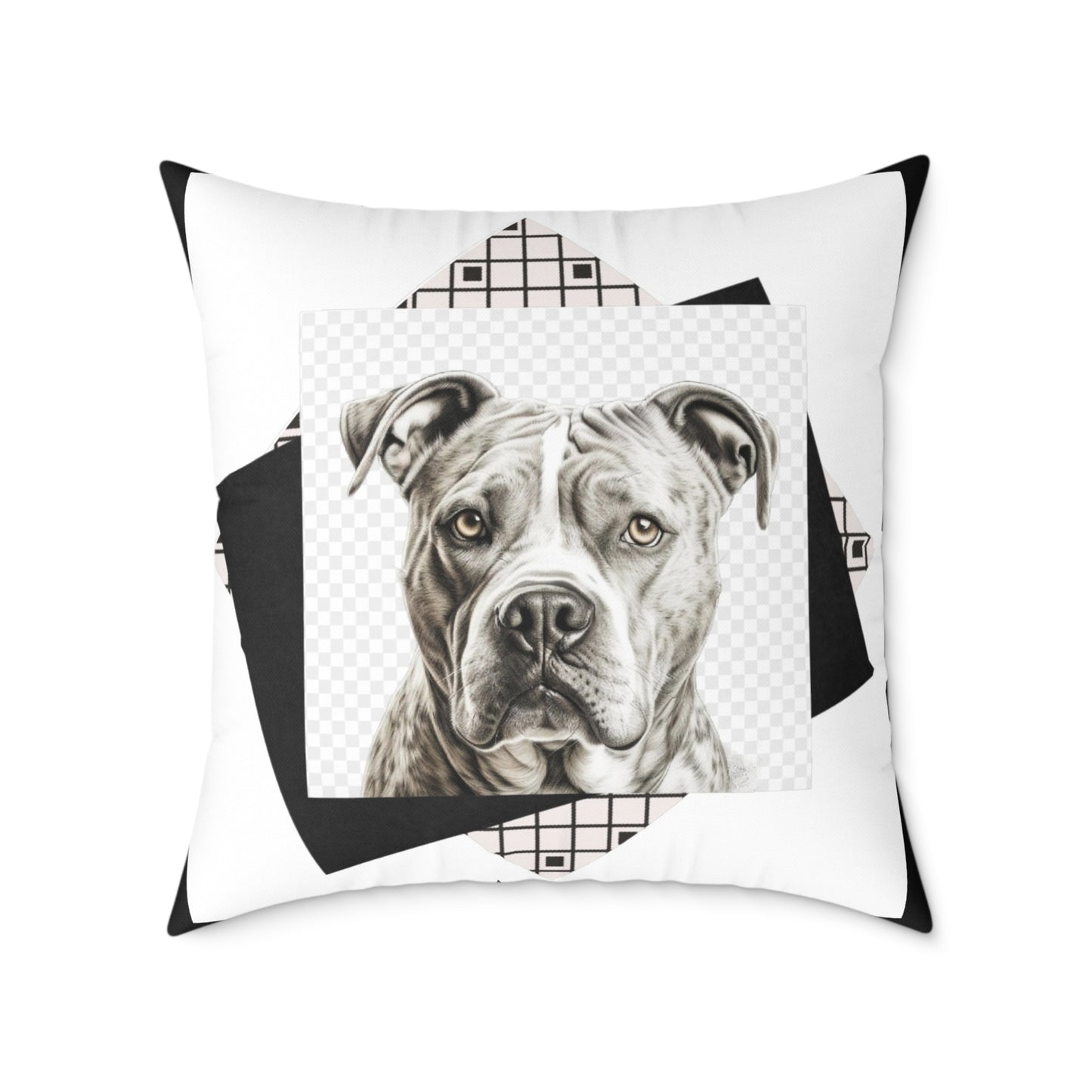 American Pitbull Square Poly Canvas Pillow