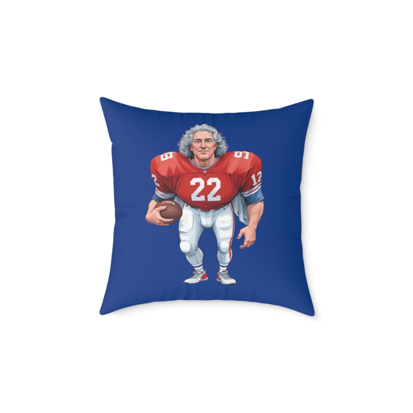 American Football Square Poly Canvas Pillow