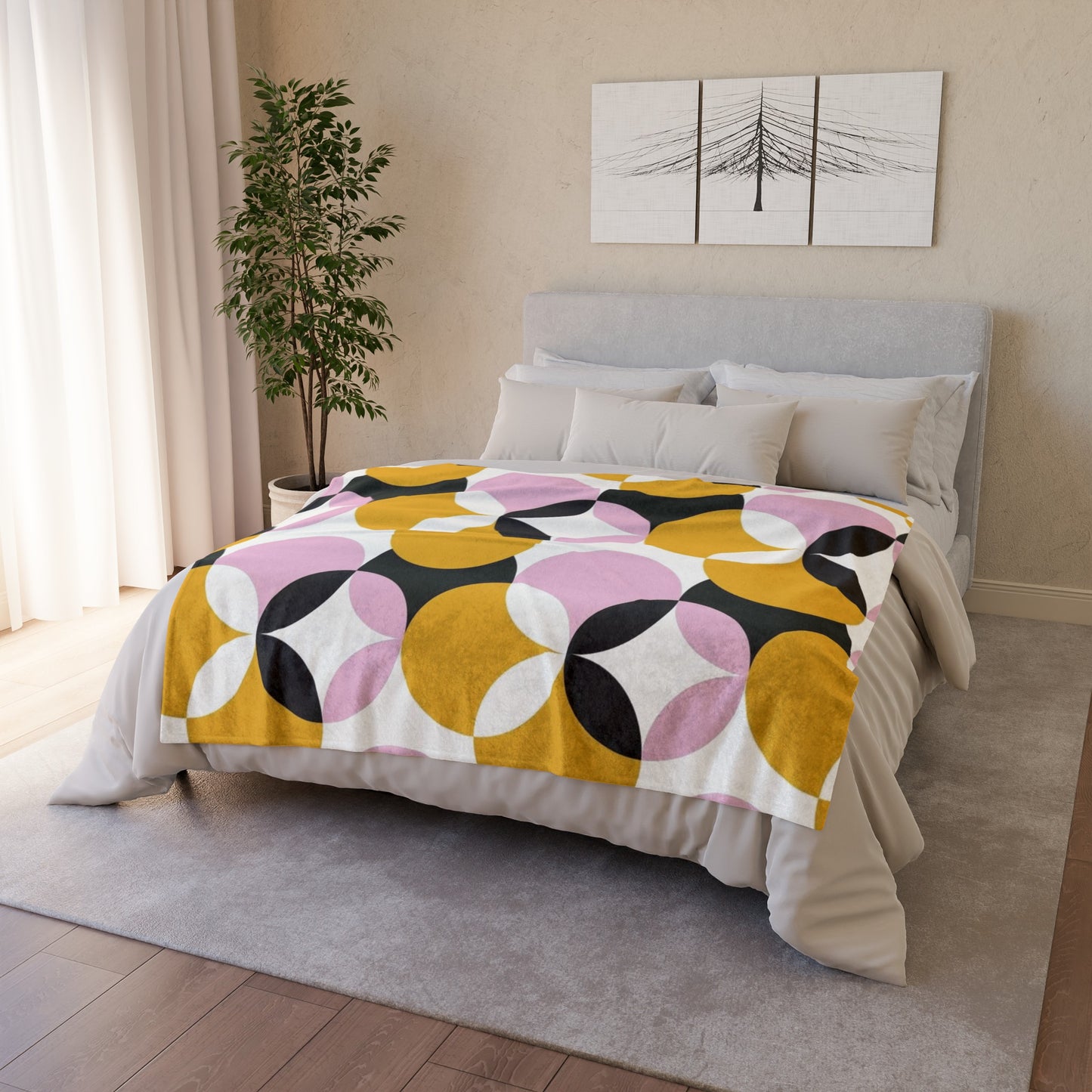 60s patterns Soft Polyester Blanket