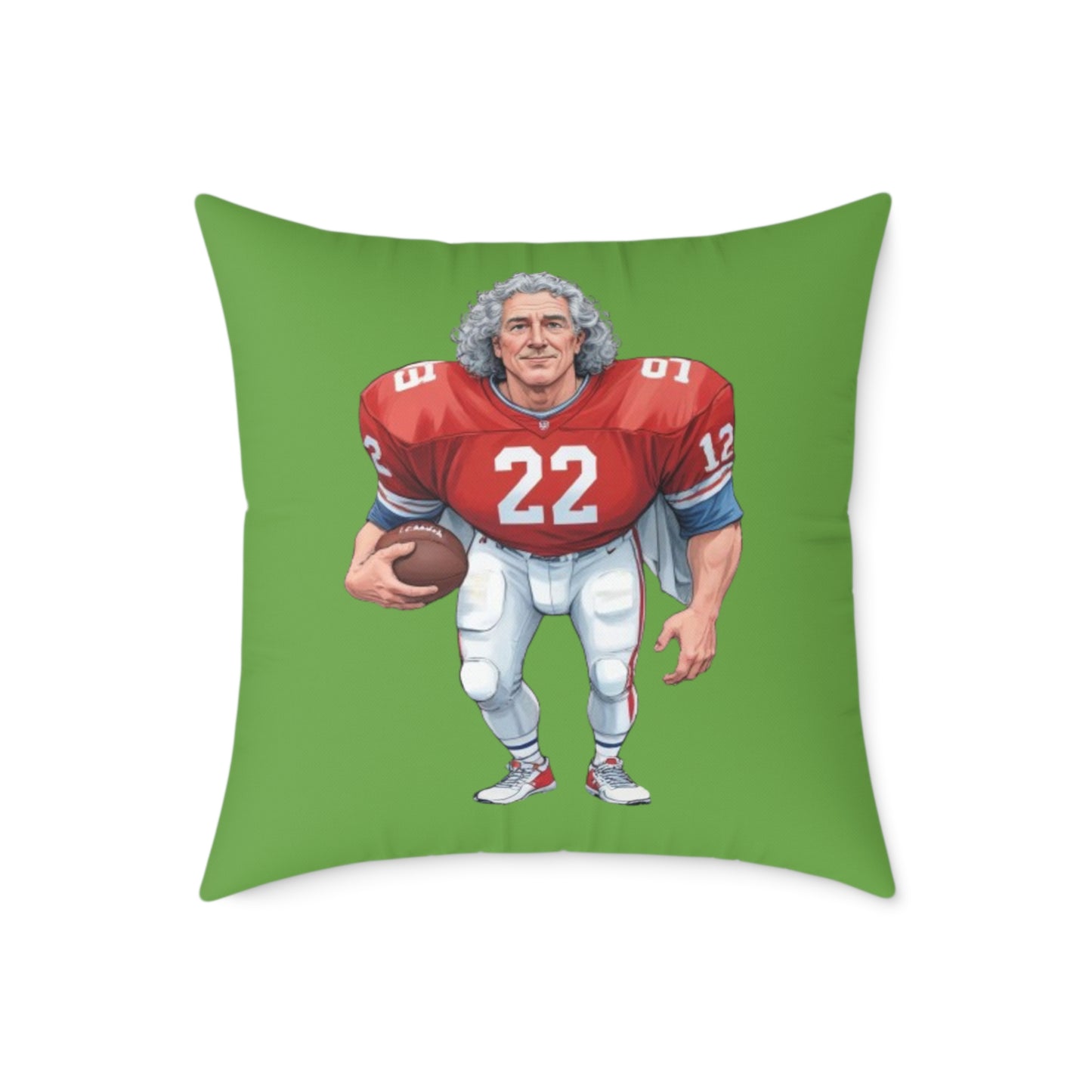 American Football Square Poly Canvas Pillow