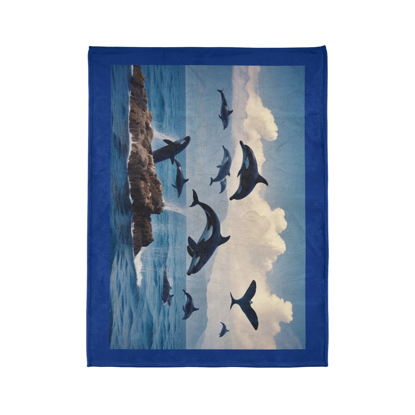 Whales Soft Polyester Blanket