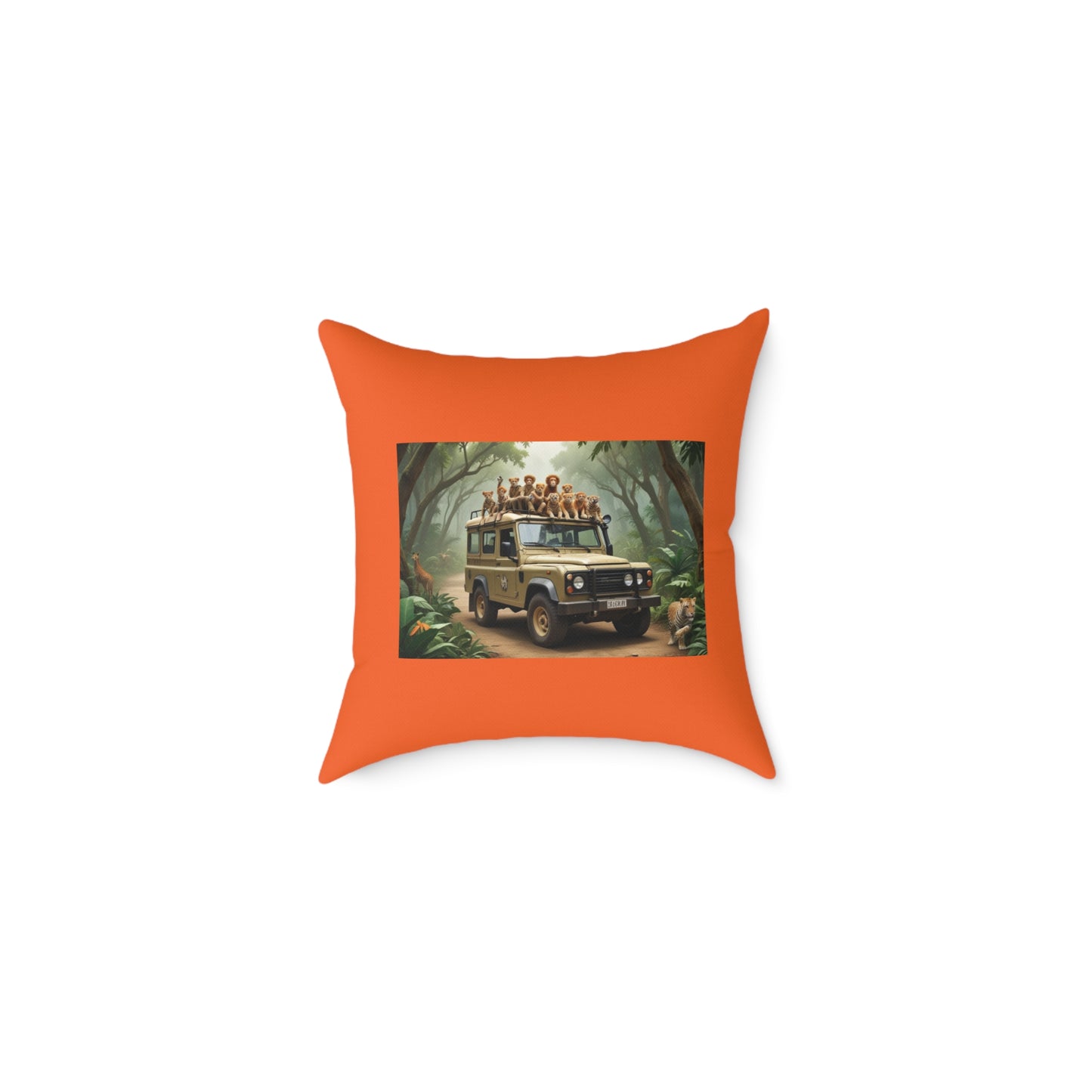 Safari Square Poly Canvas Pillow