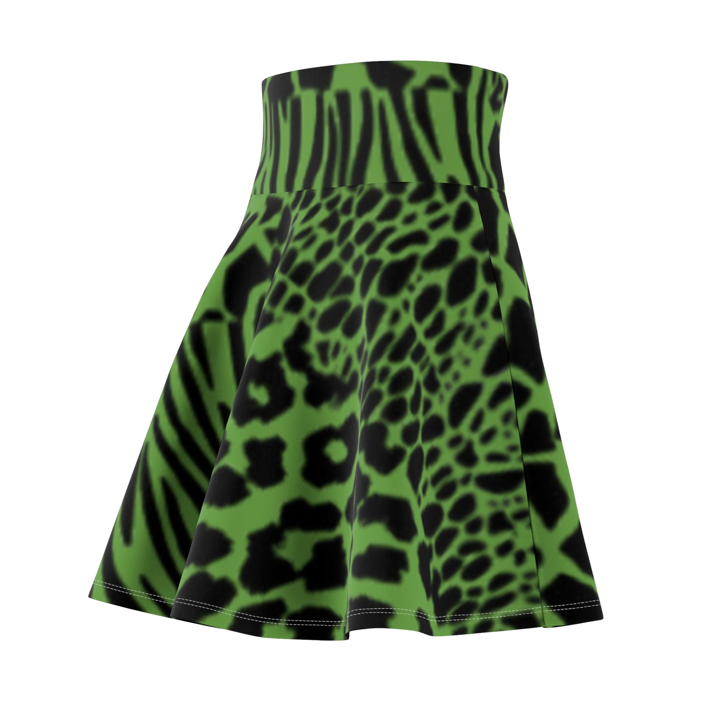 Zebra Print Women's Skater Skirt - Boho Chic Style for Spring & Summer