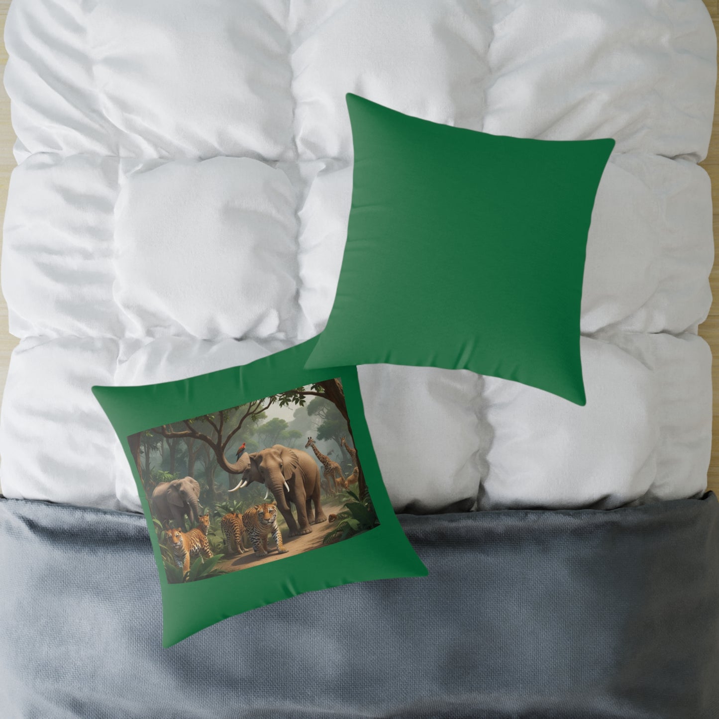 Safari Square Poly Canvas Pillow