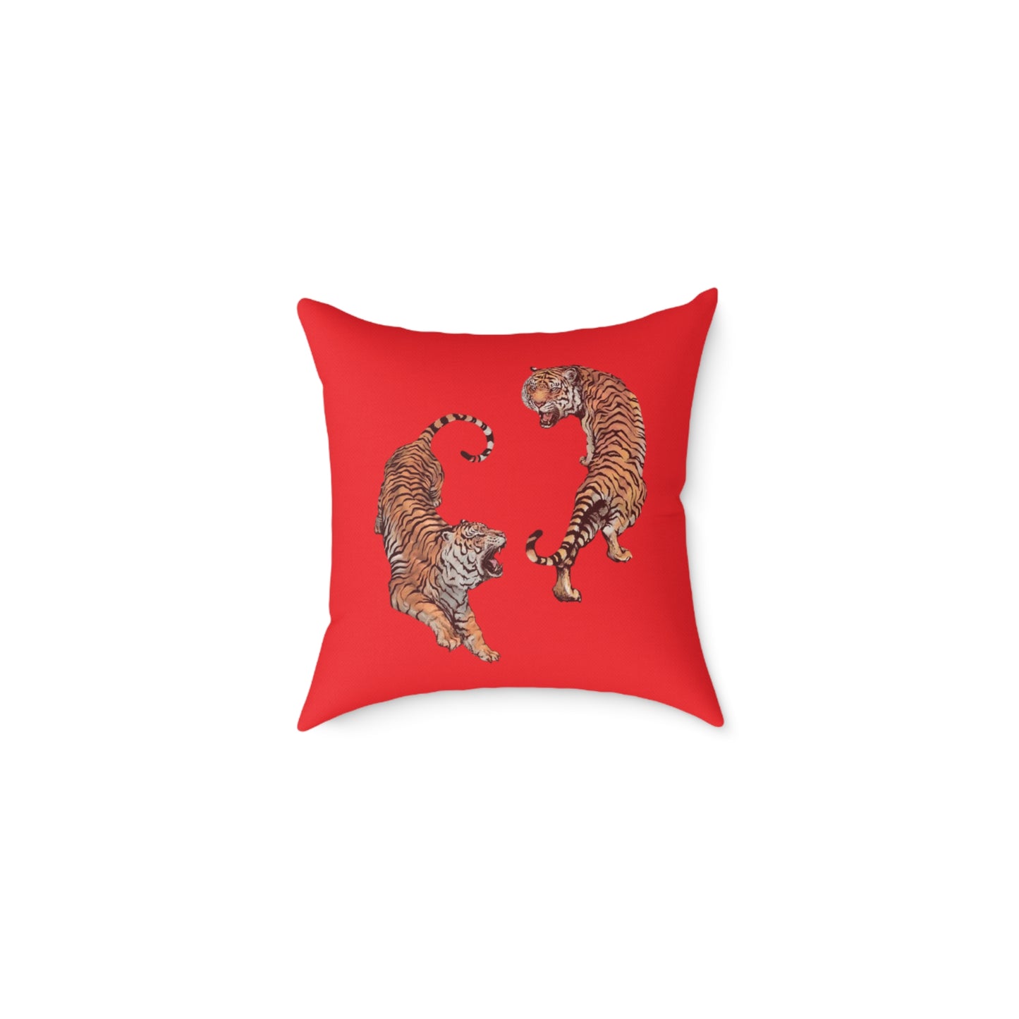Tiger Poly Canvas Pillow