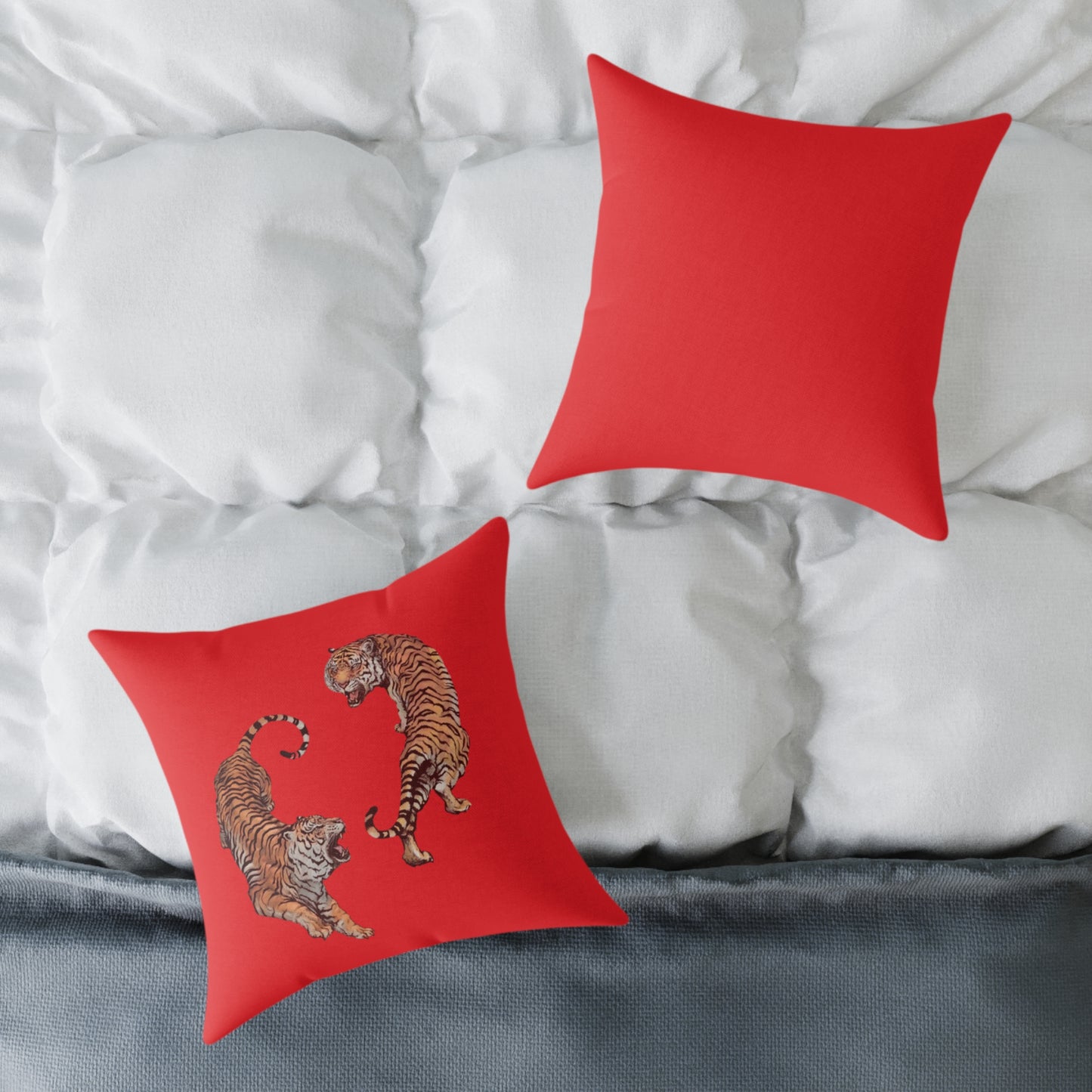 Tiger Poly Canvas Pillow