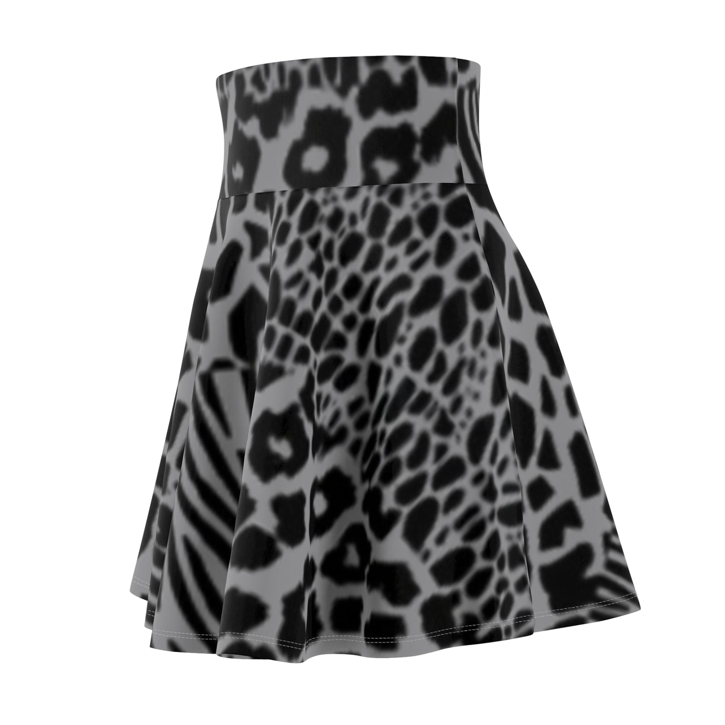 Zebra Print Women's Skater Skirt - Boho Chic Style for Spring & Summer