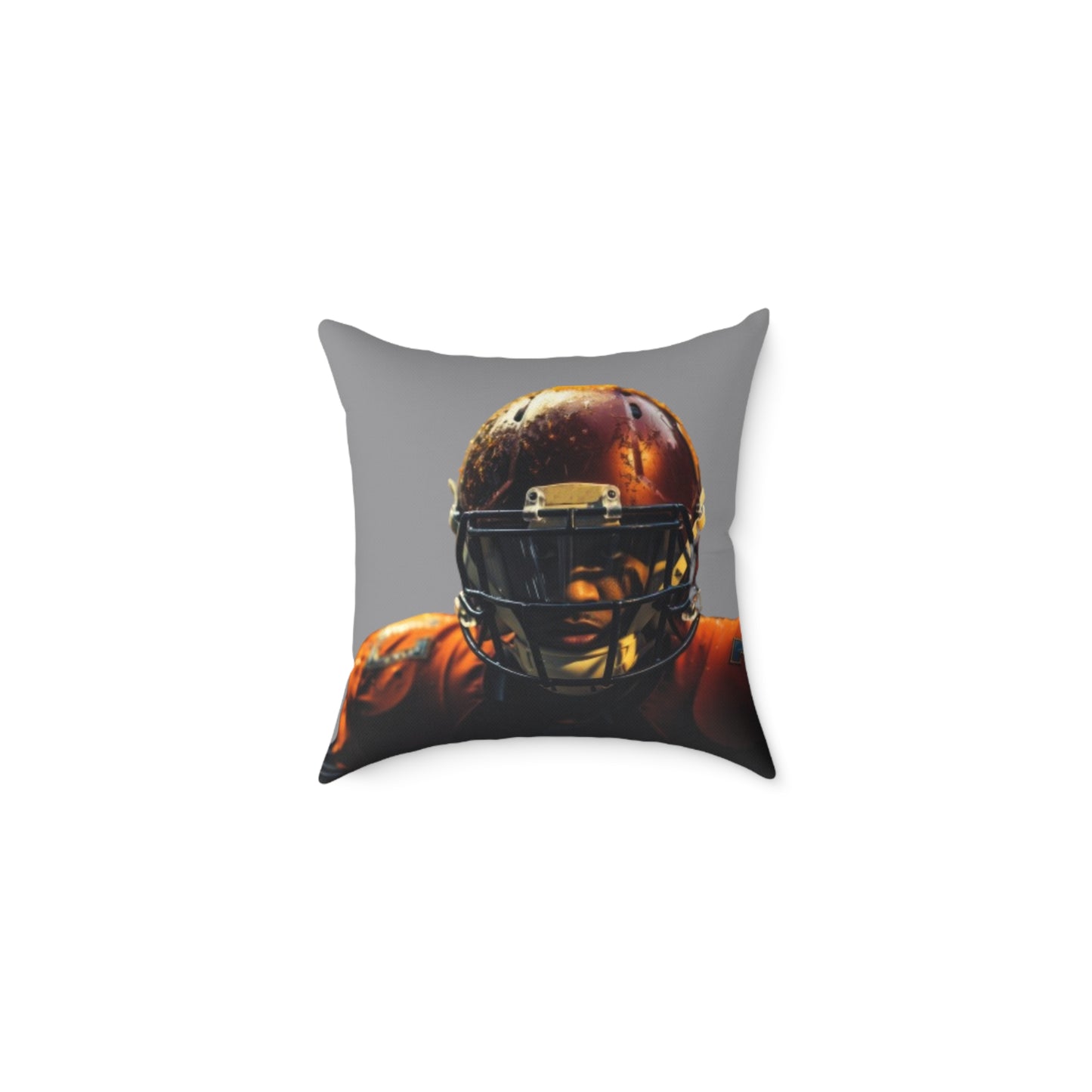 American Football Square Poly Canvas Pillow