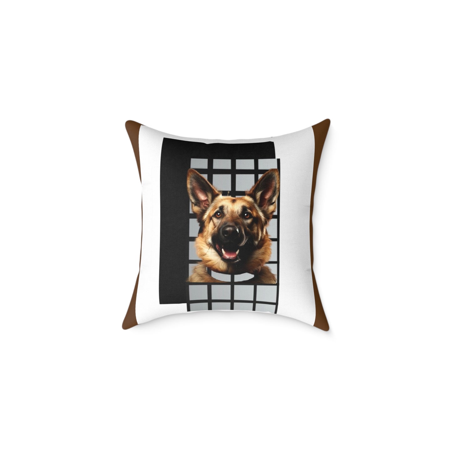 Alsation German Shephard Square Poly Canvas Pillow