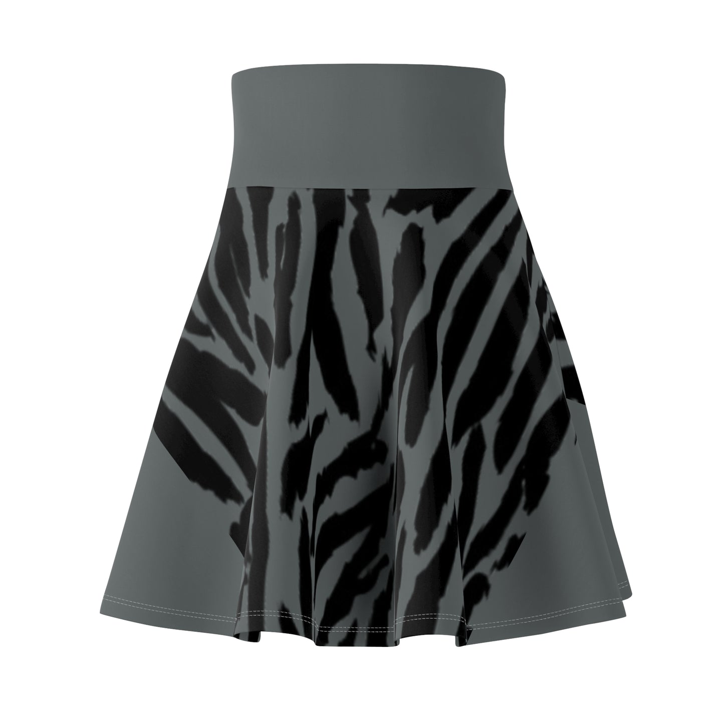 Zebra Print Women's Skater Skirt - Boho Chic Style for Spring & Summer
