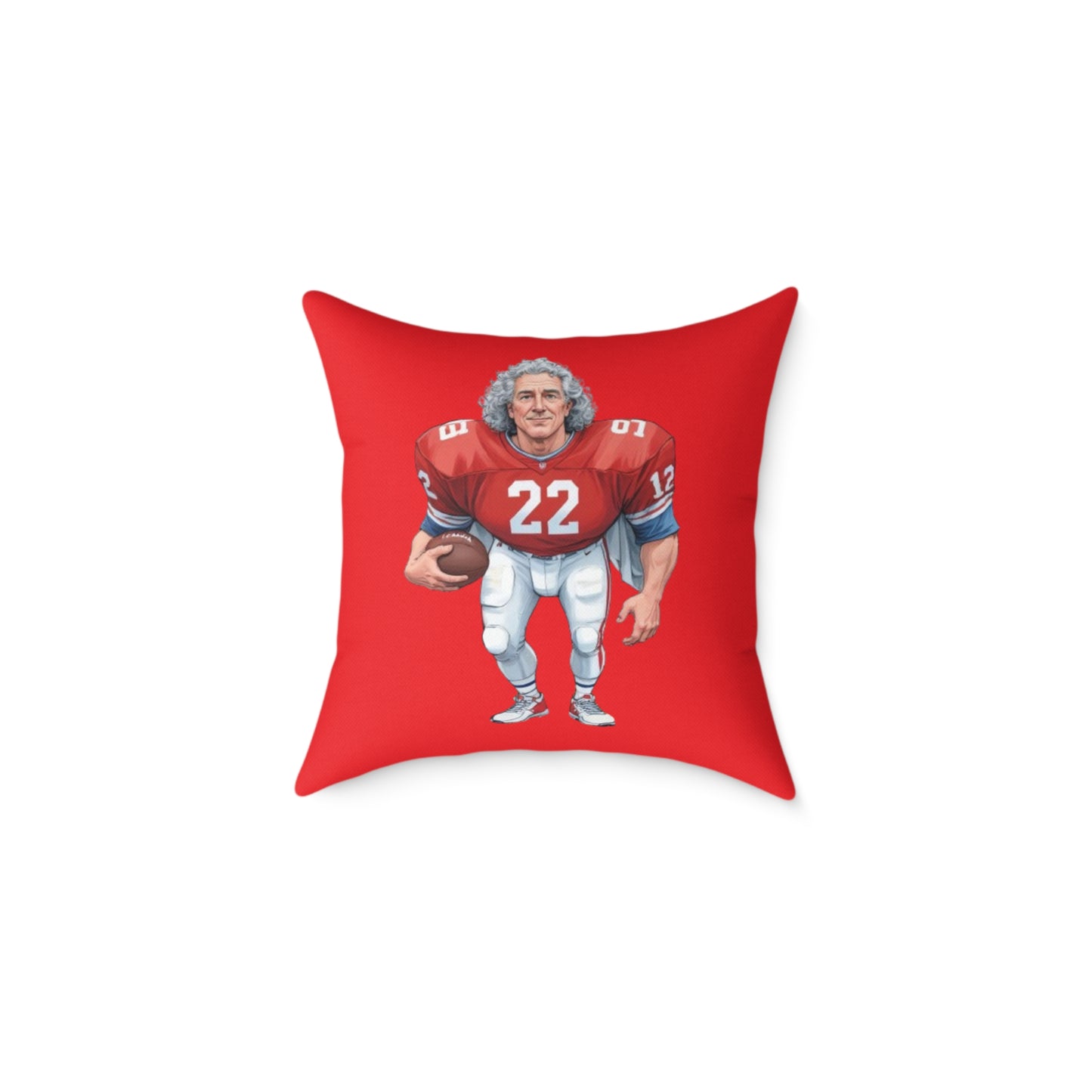 American Football Square Poly Canvas Pillow