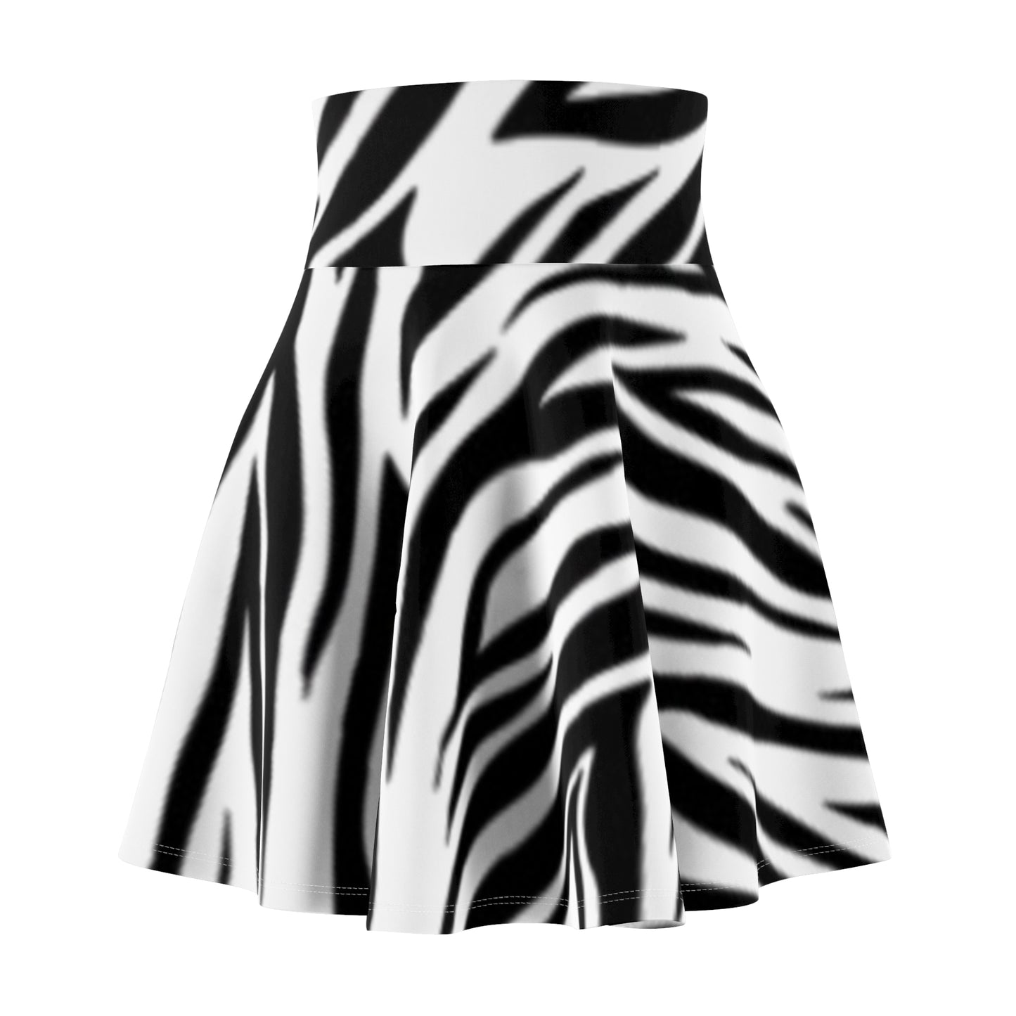 Zebra Print Women's Skater Skirt - Boho Chic Style for Spring & Summer