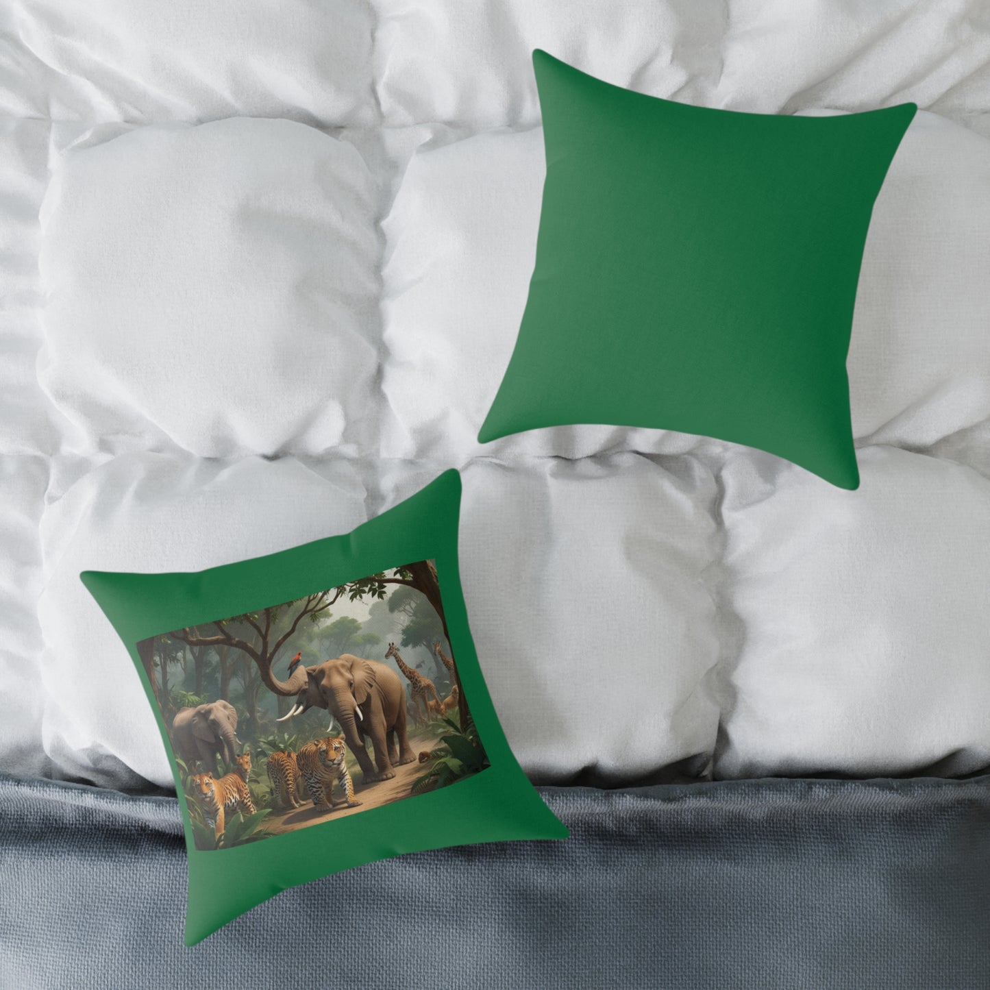 Safari Square Poly Canvas Pillow