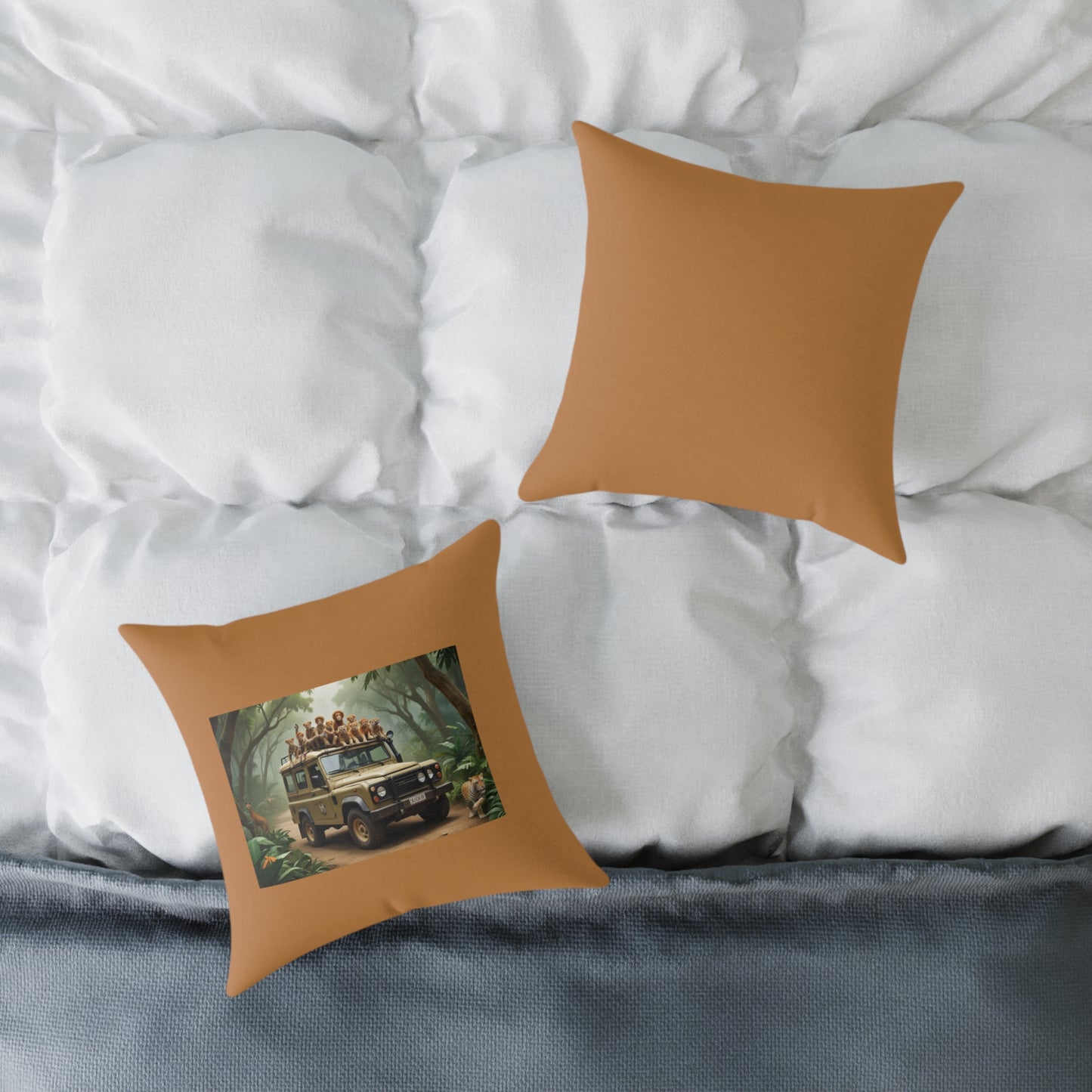 Safari Square Poly Canvas Pillow
