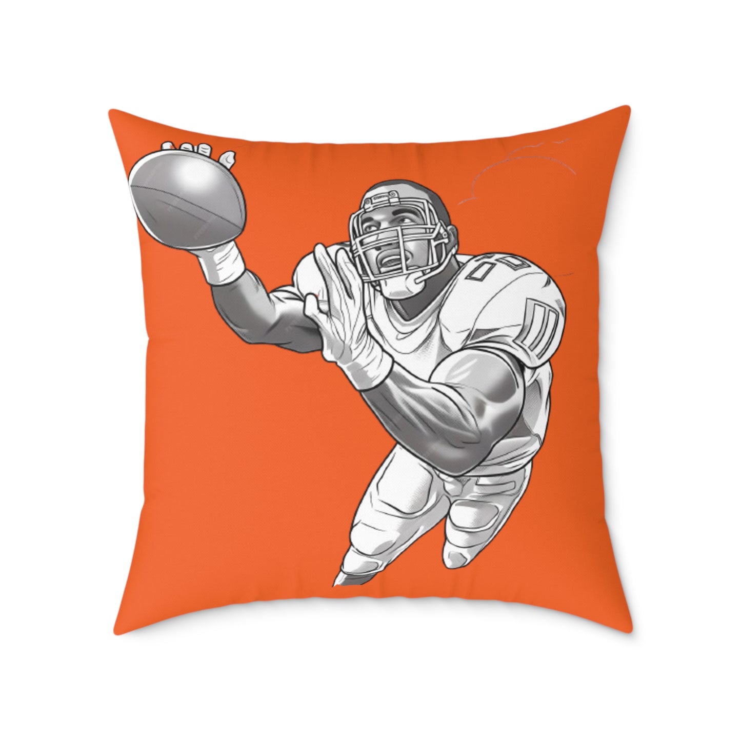 American Football Square Poly Canvas Pillow