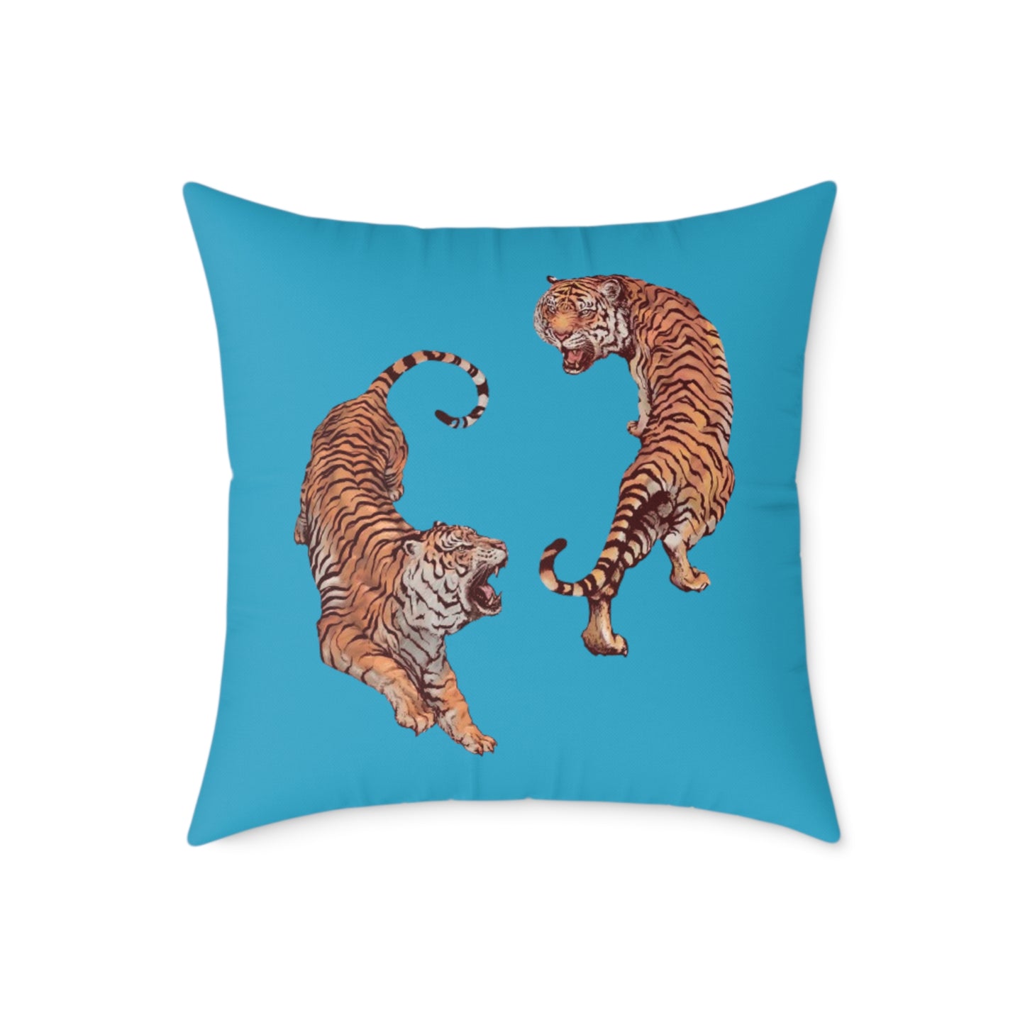 Tiger Poly Canvas Pillow