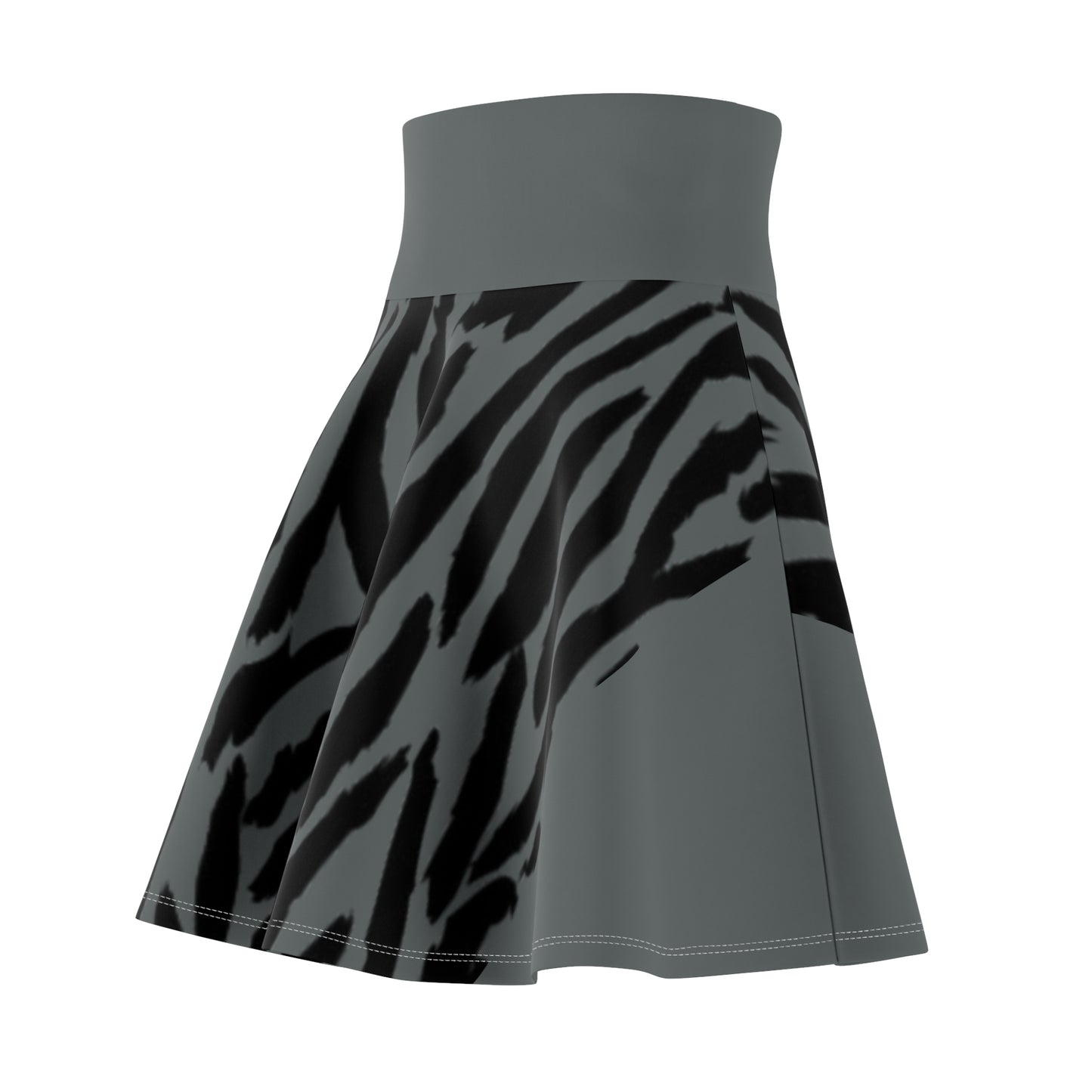 Zebra Print Women's Skater Skirt - Boho Chic Style for Spring & Summer