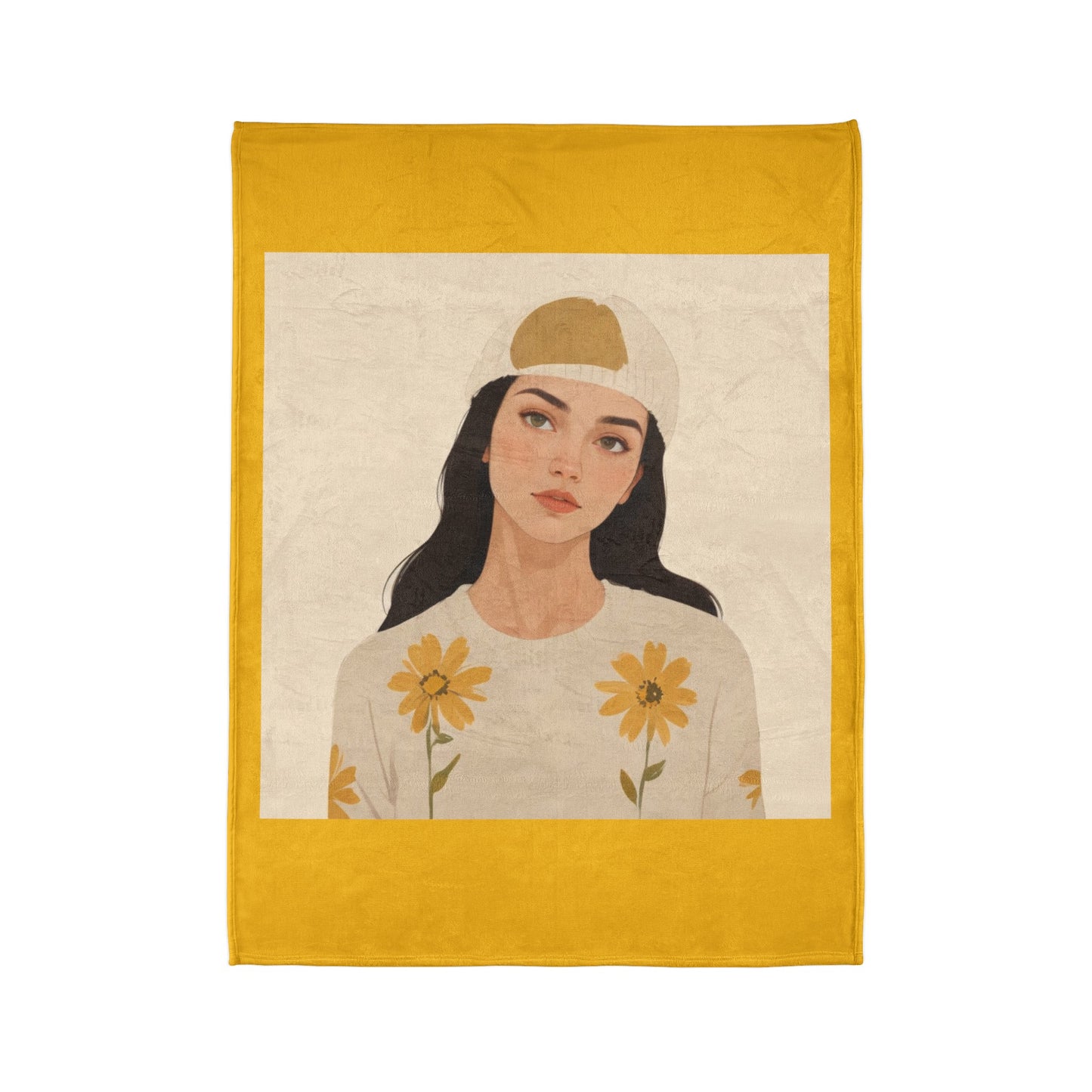 Yellow Soft Polyester Blanket