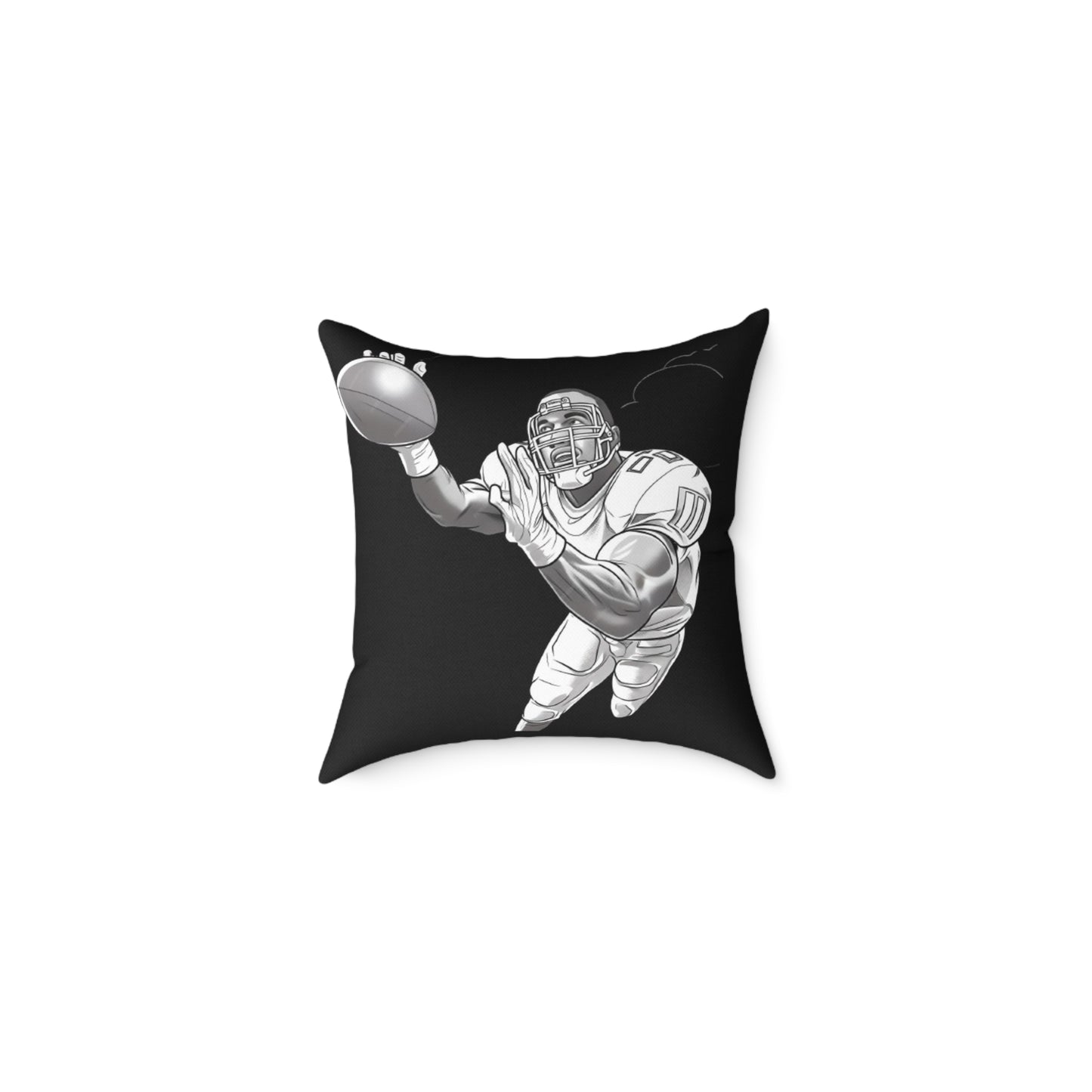 American Football Square Poly Canvas Pillow