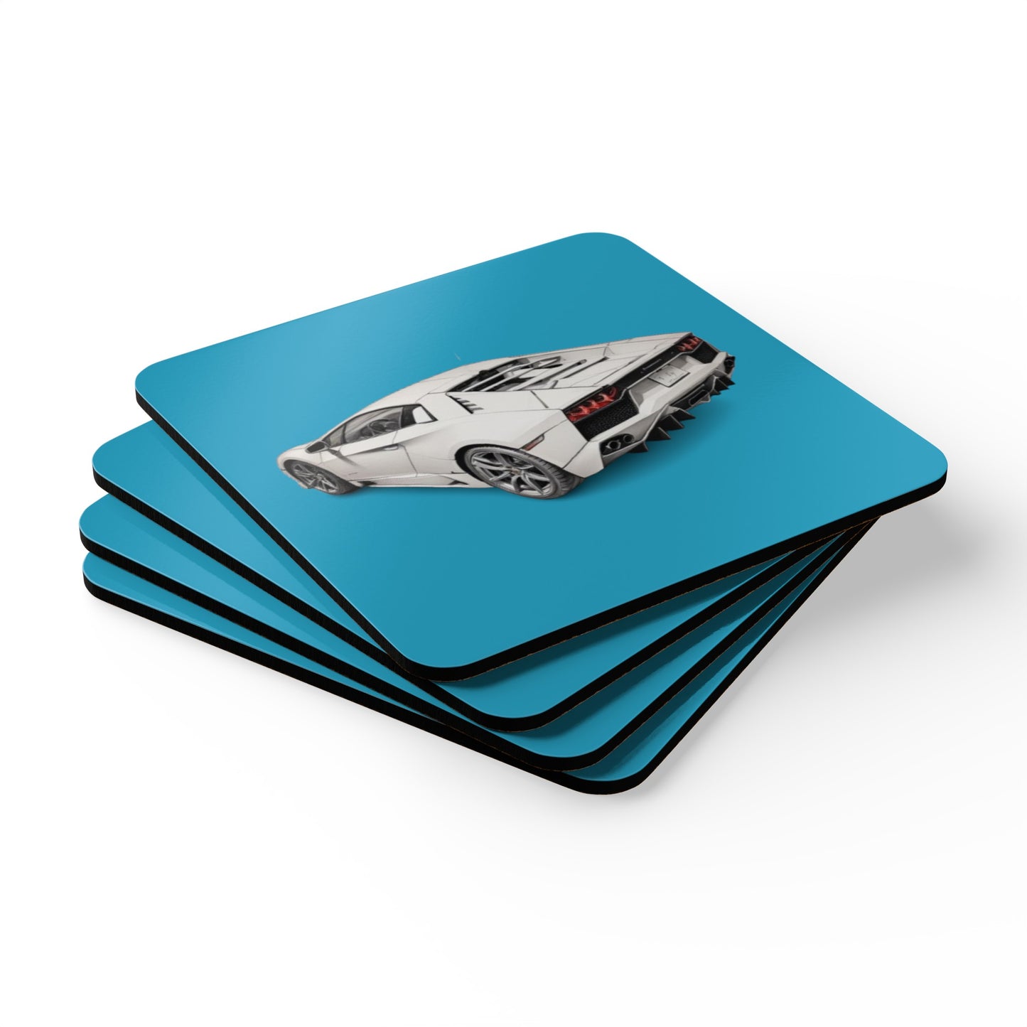 Lamborghini Corkwood Coaster Set