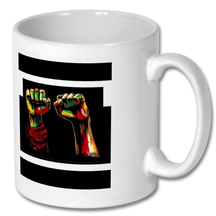 White ceramic 11 oz (0.33 l) C-handle AAA+ ORCA coating Personalised Mug